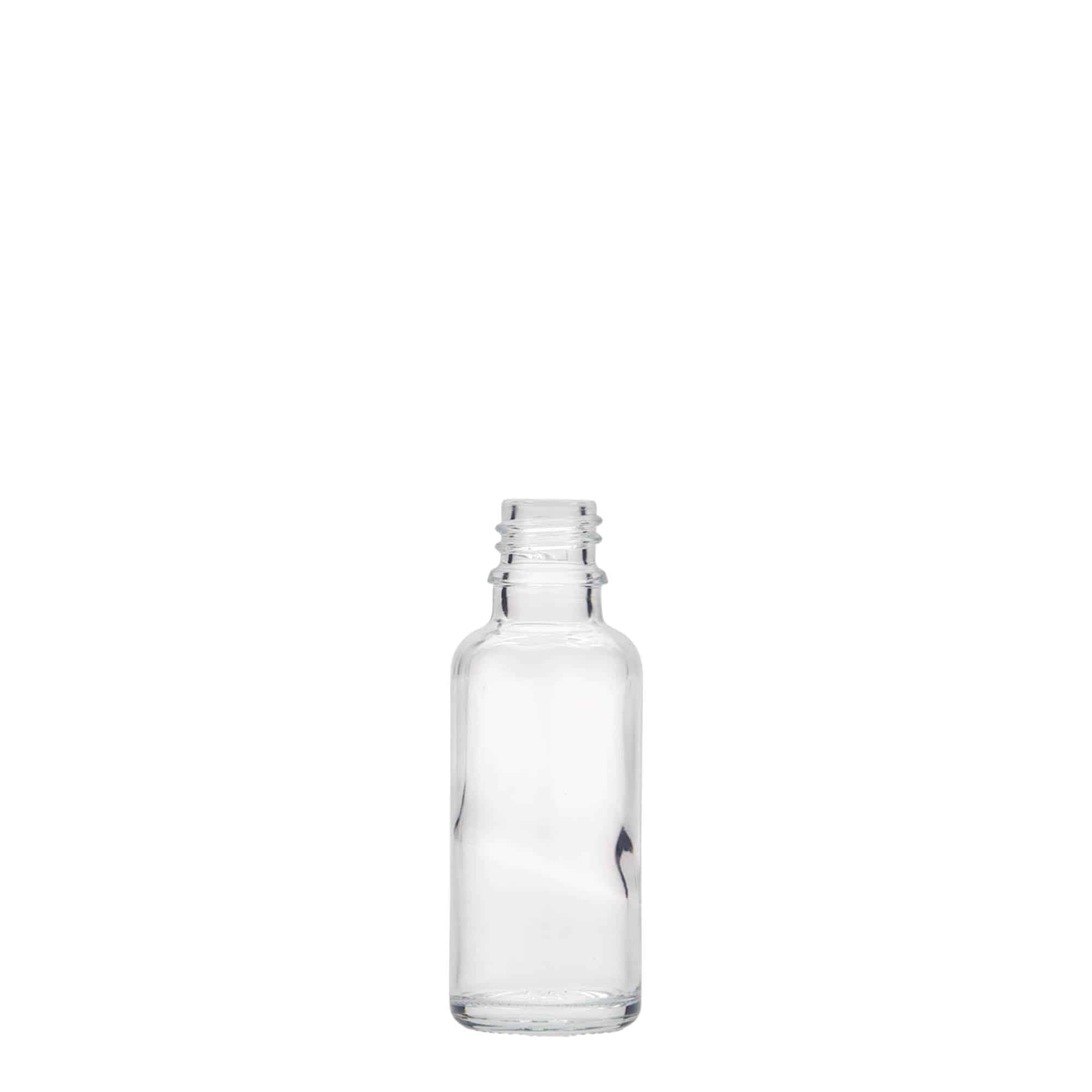 30 ml medicinflaska, glas, mynning: DIN 18
