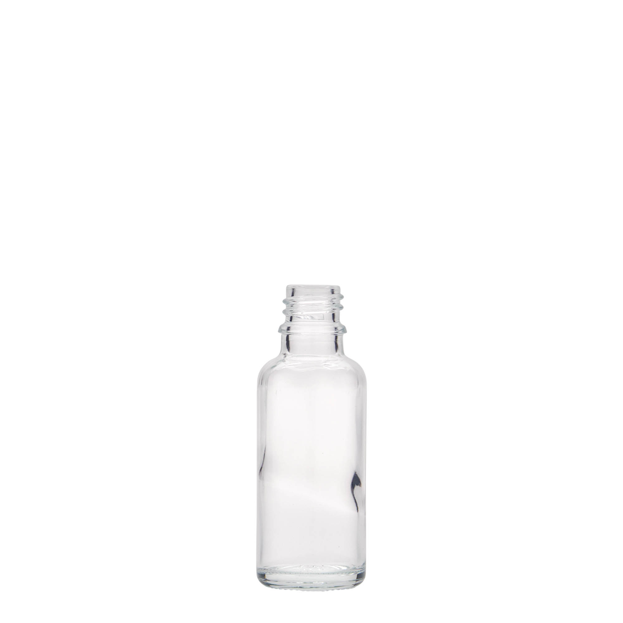 30 ml medicinflaska, glas, mynning: DIN 18