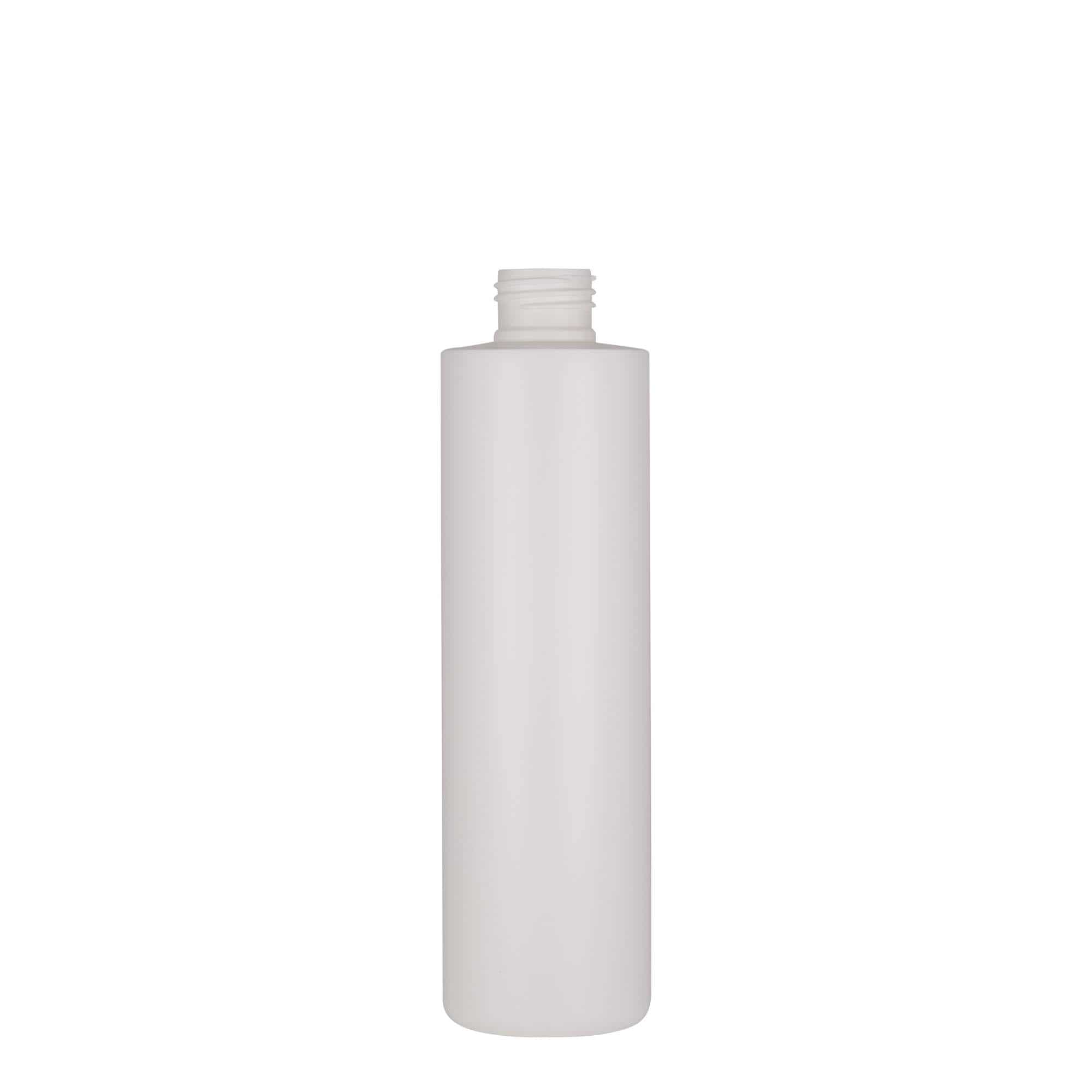 250 ml plastflaska 'Pipe', HDPE, vit, mynning: GPI 24/410