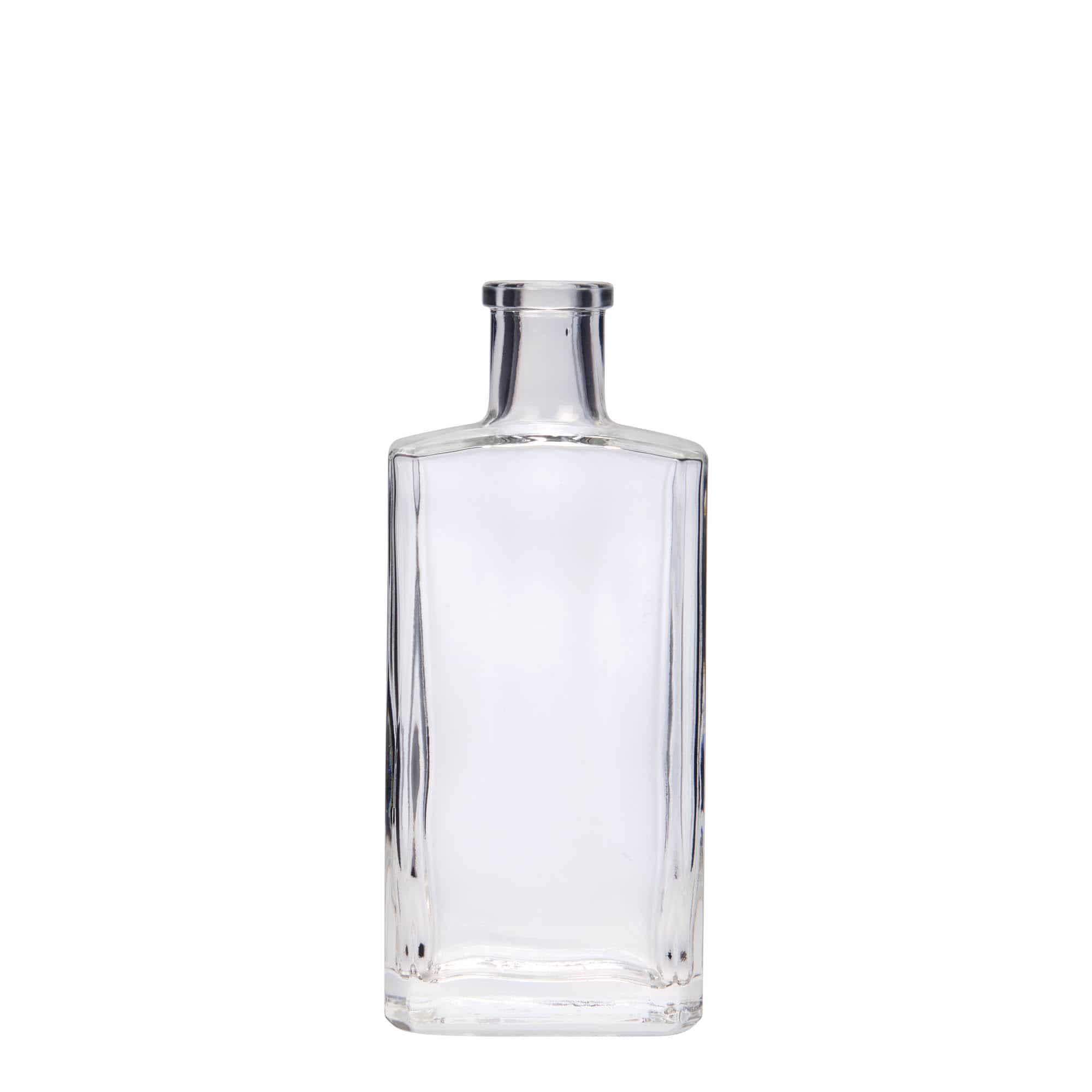 200 ml glasflaska 'Shiny', rektangulär, mynning: kork 200 ml glasflaska 'Shiny', rektangulär, mynning: kork