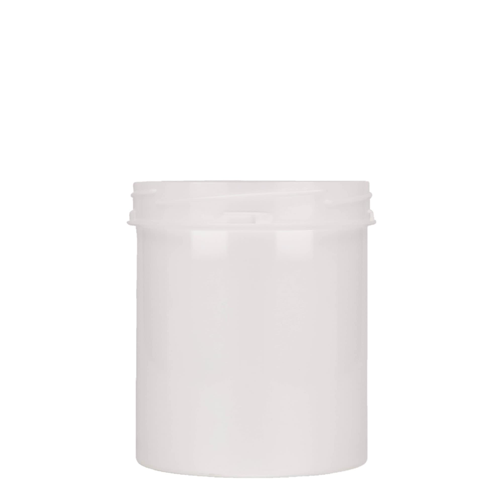 500 ml plastburk 'Securilock', PP, vit, öppning: skruvlock