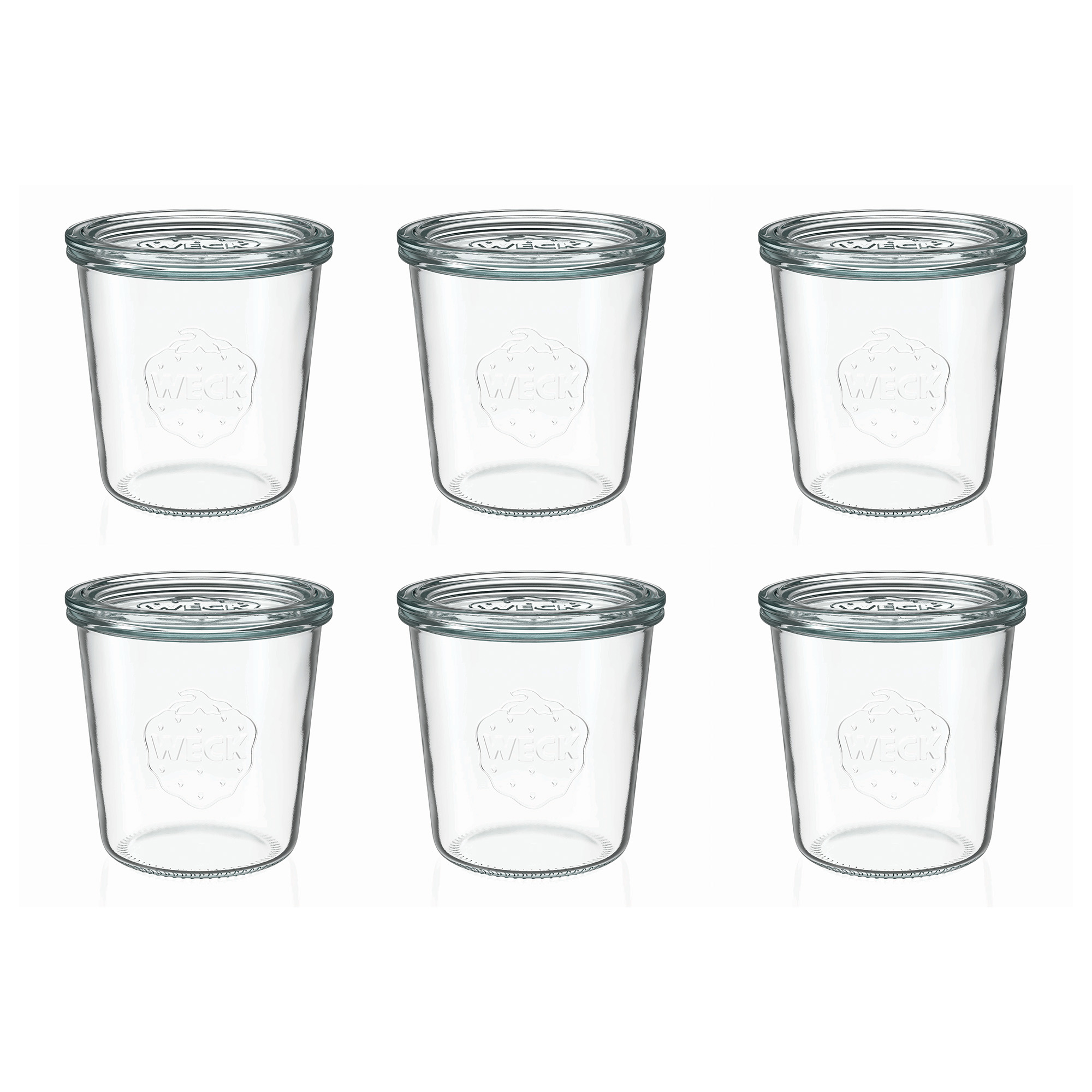 6x 580 ml WECK-störtglas med glaslock RR 100