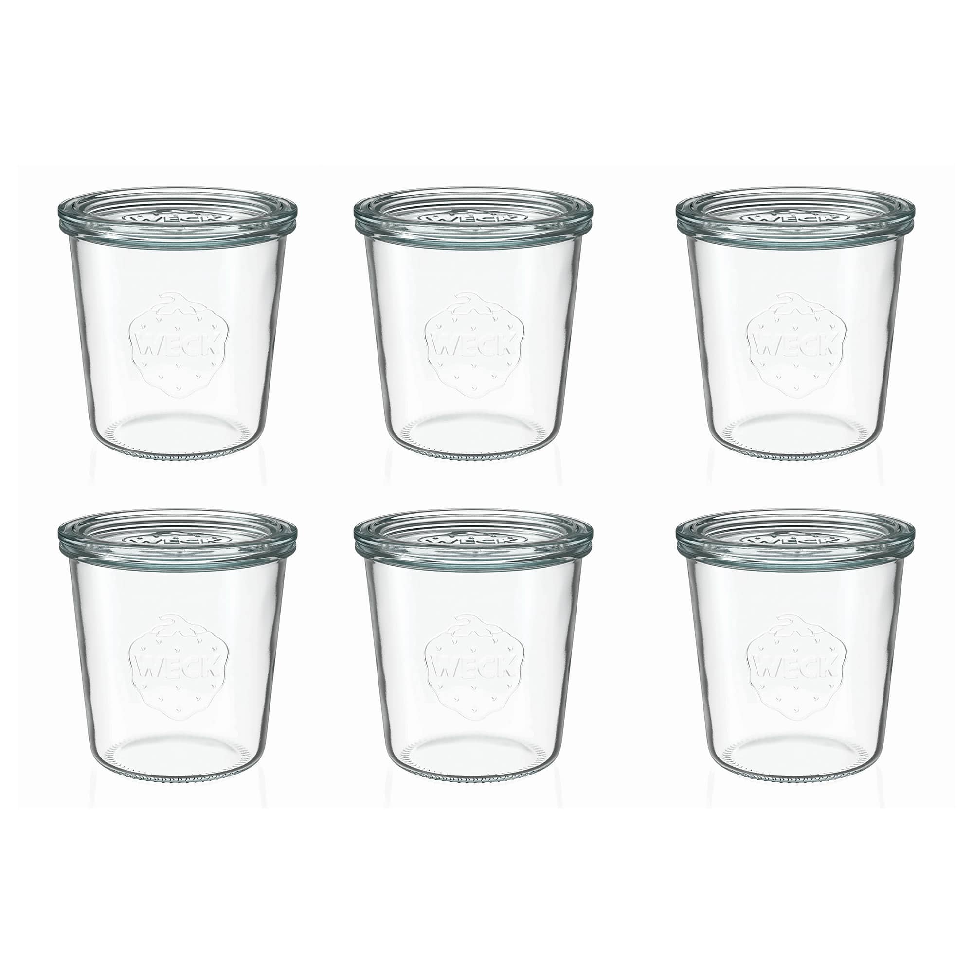 6x 580 ml WECK-störtglas med glaslock RR 100