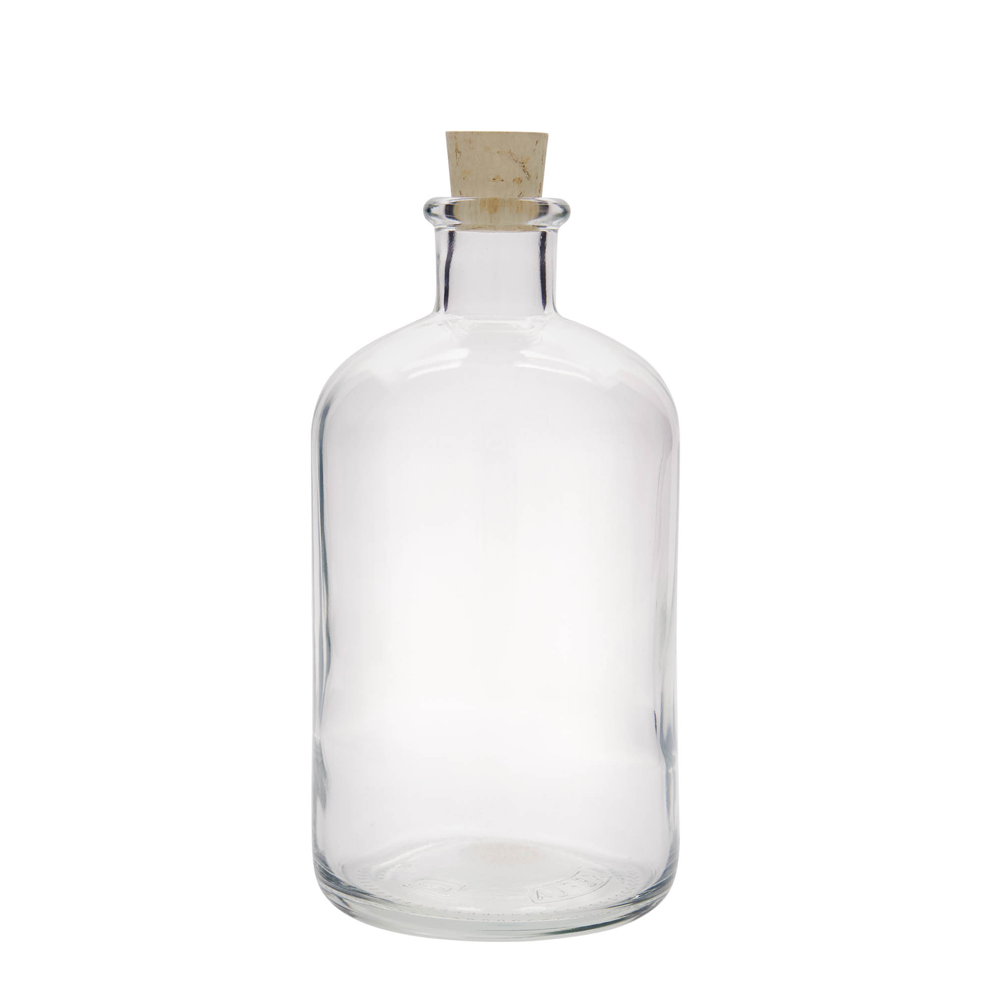 1.000 ml glasflaska apotekare, mynning: kork