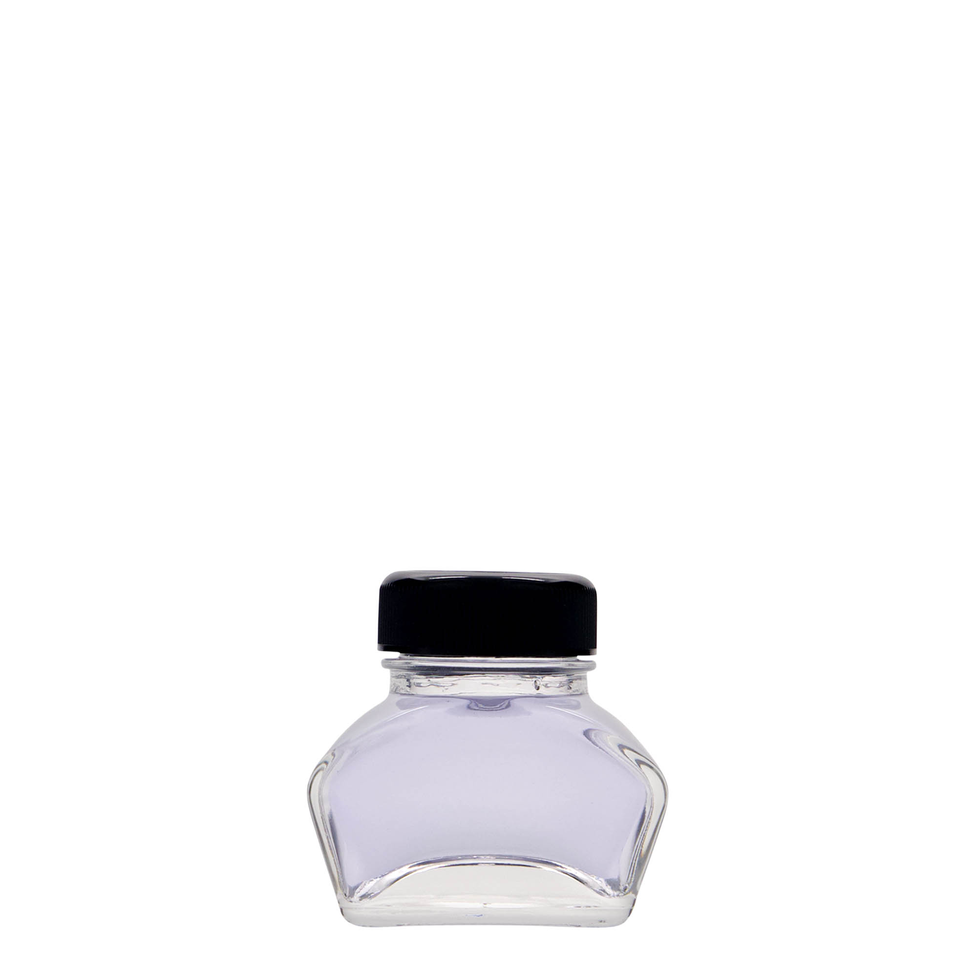 30 ml bläckflaska, rektangulär, öppning: skruvlock