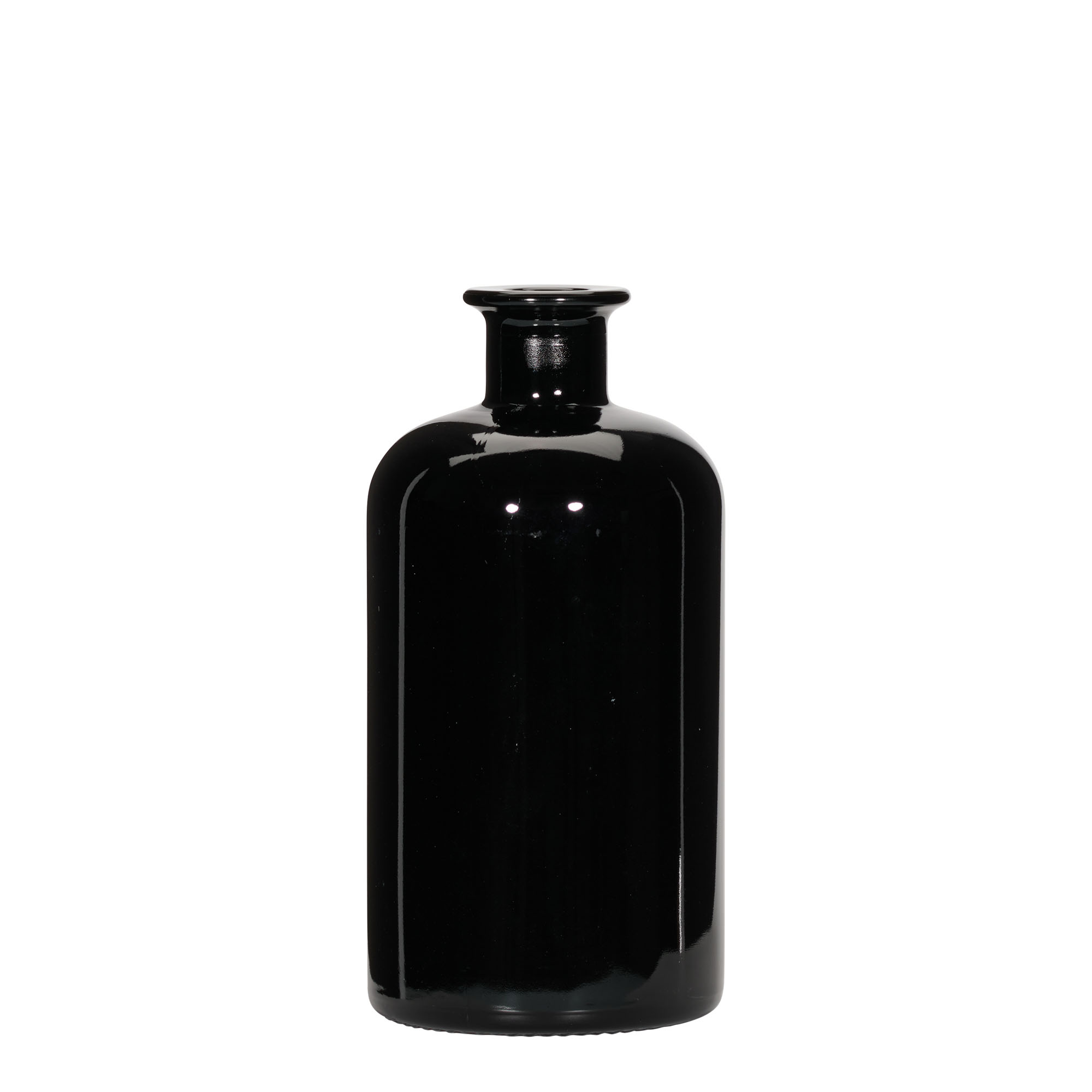 500 ml glasflaska apotekare, svart, öppning: kork 500 ml glasflaska apotekare, svart, öppning: kork