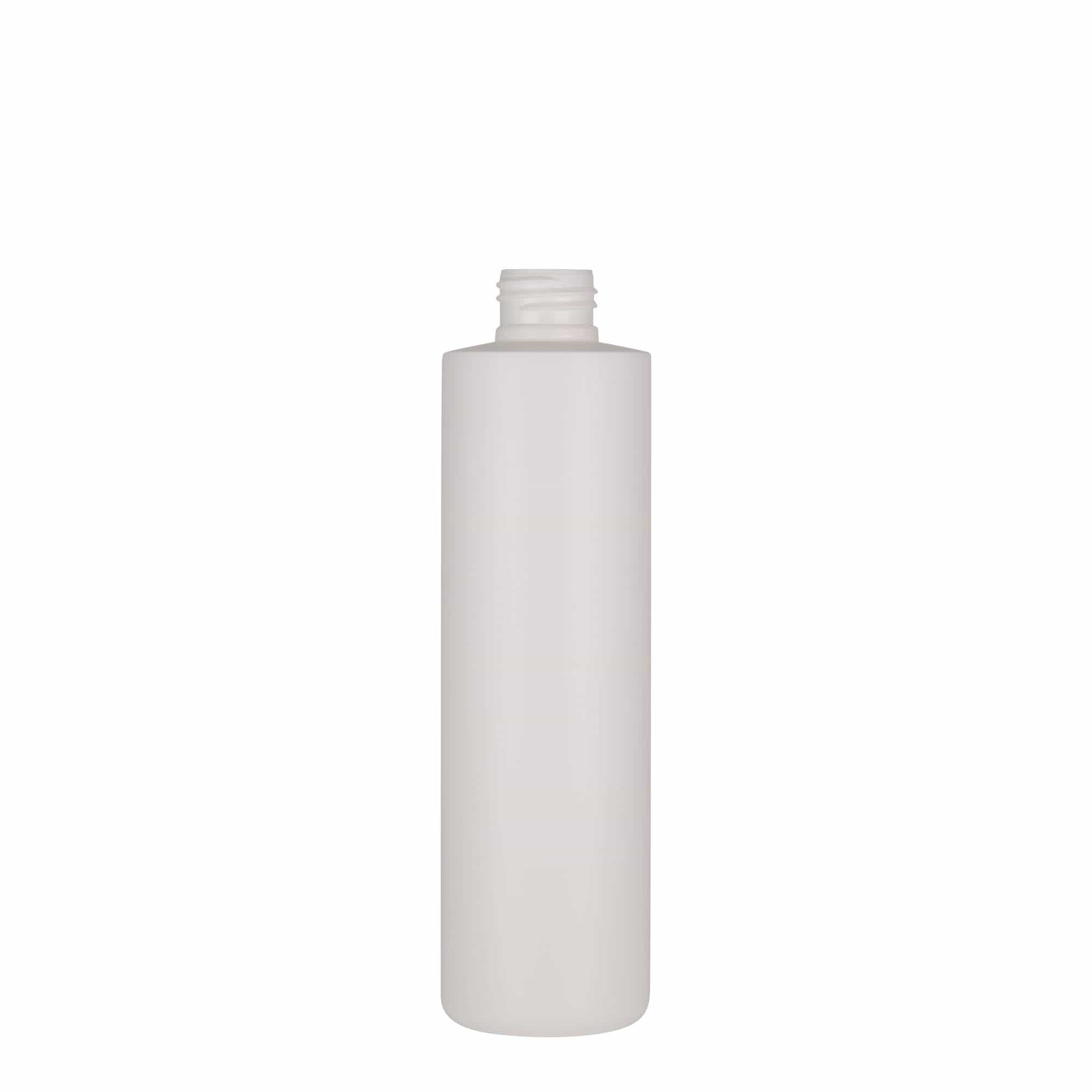 250 ml plastflaska 'Pipe', grön HDPE, vit, öppning: 24/410 250 ml plastflaska 'Pipe', grön HDPE, vit, öppning: 24/410
