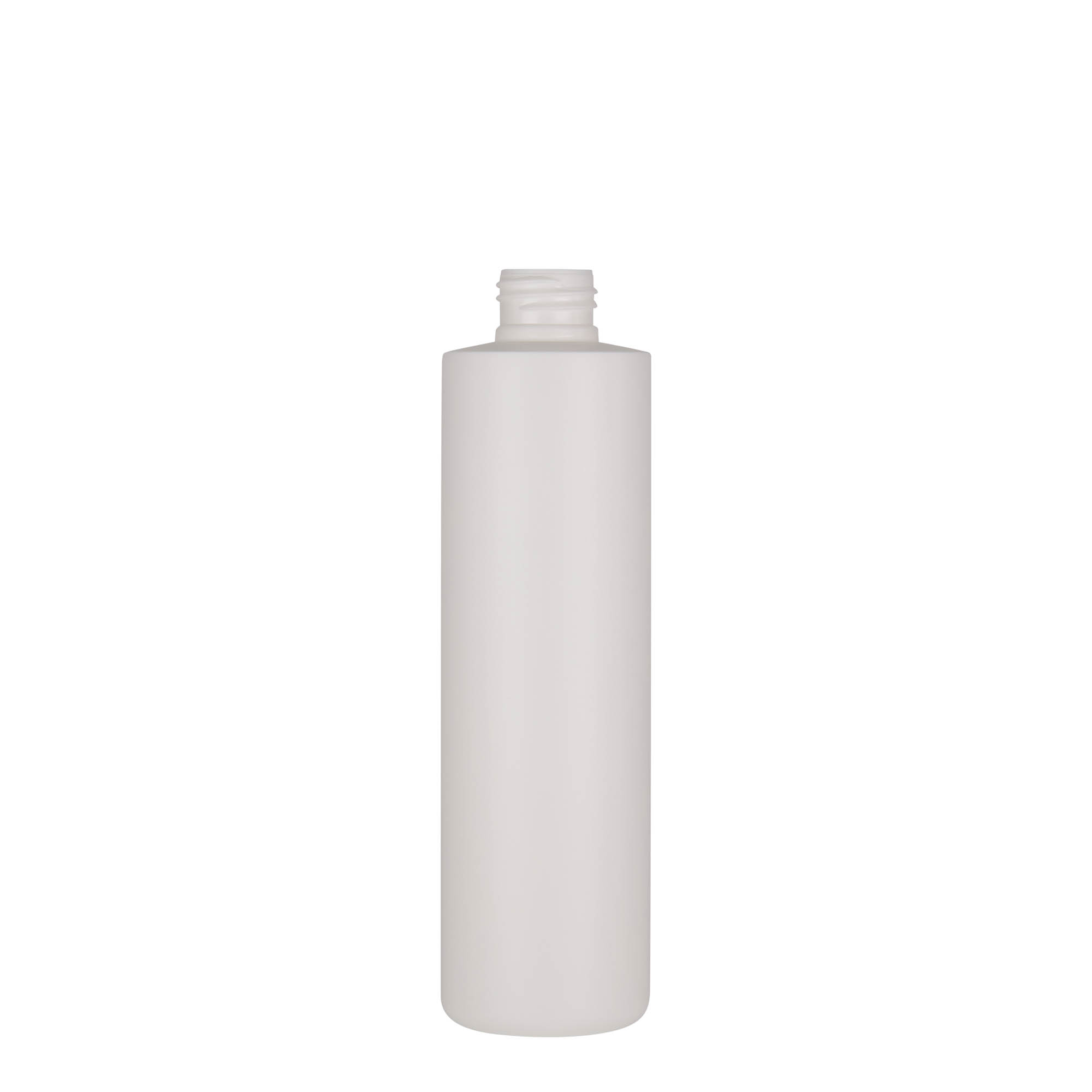 250 ml plastflaska 'Pipe', grön HDPE, vit, öppning: 24/410