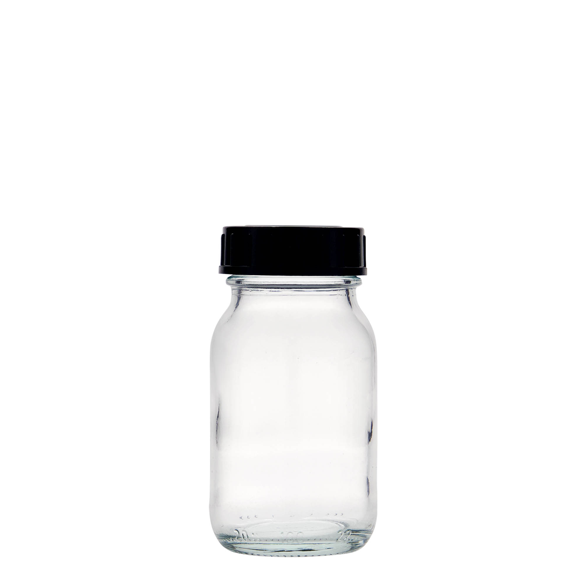 100 ml vid halsglas, öppning: DIN 40 100 ml vid halsglas, öppning: DIN 40