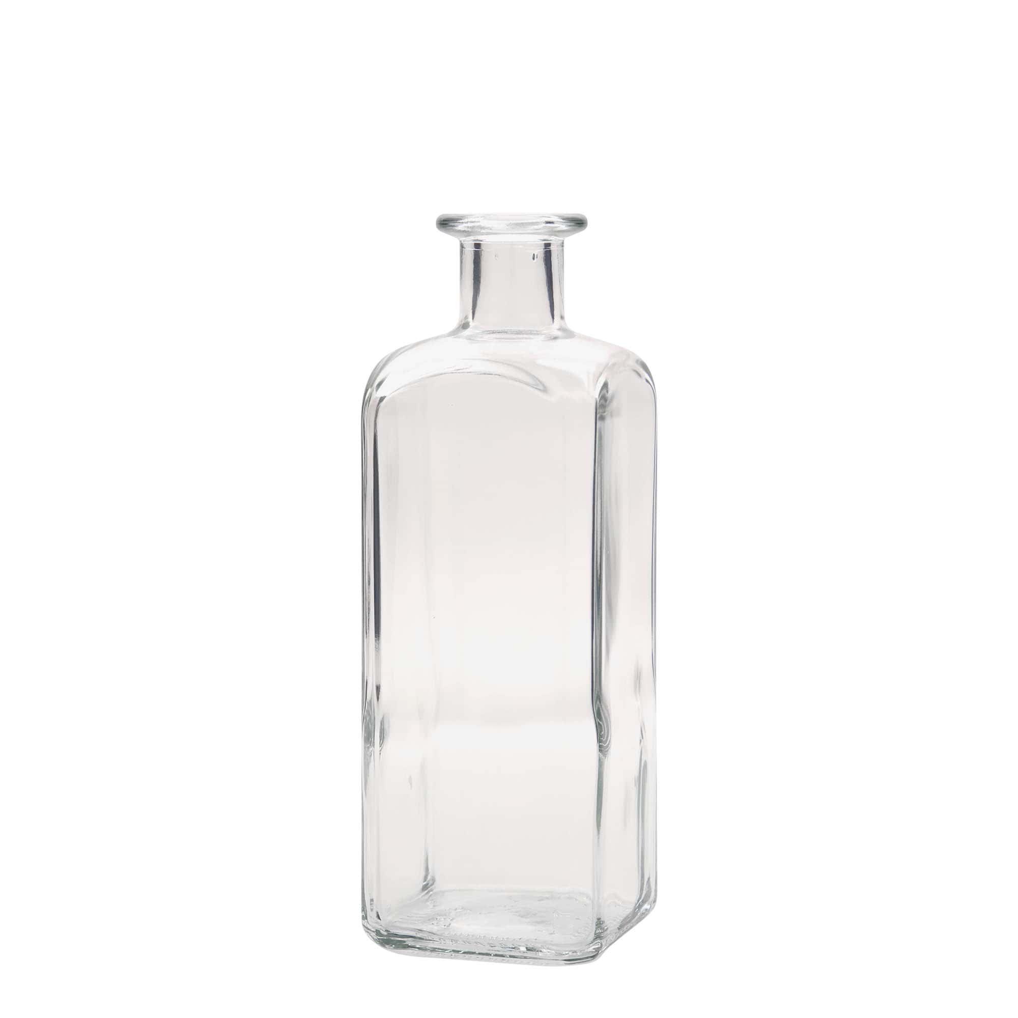 500 ml glasflaska Apotheker Carré, kvadratisk, öppning: kork 500 ml glasflaska Apotheker Carré, kvadratisk, öppning: kork