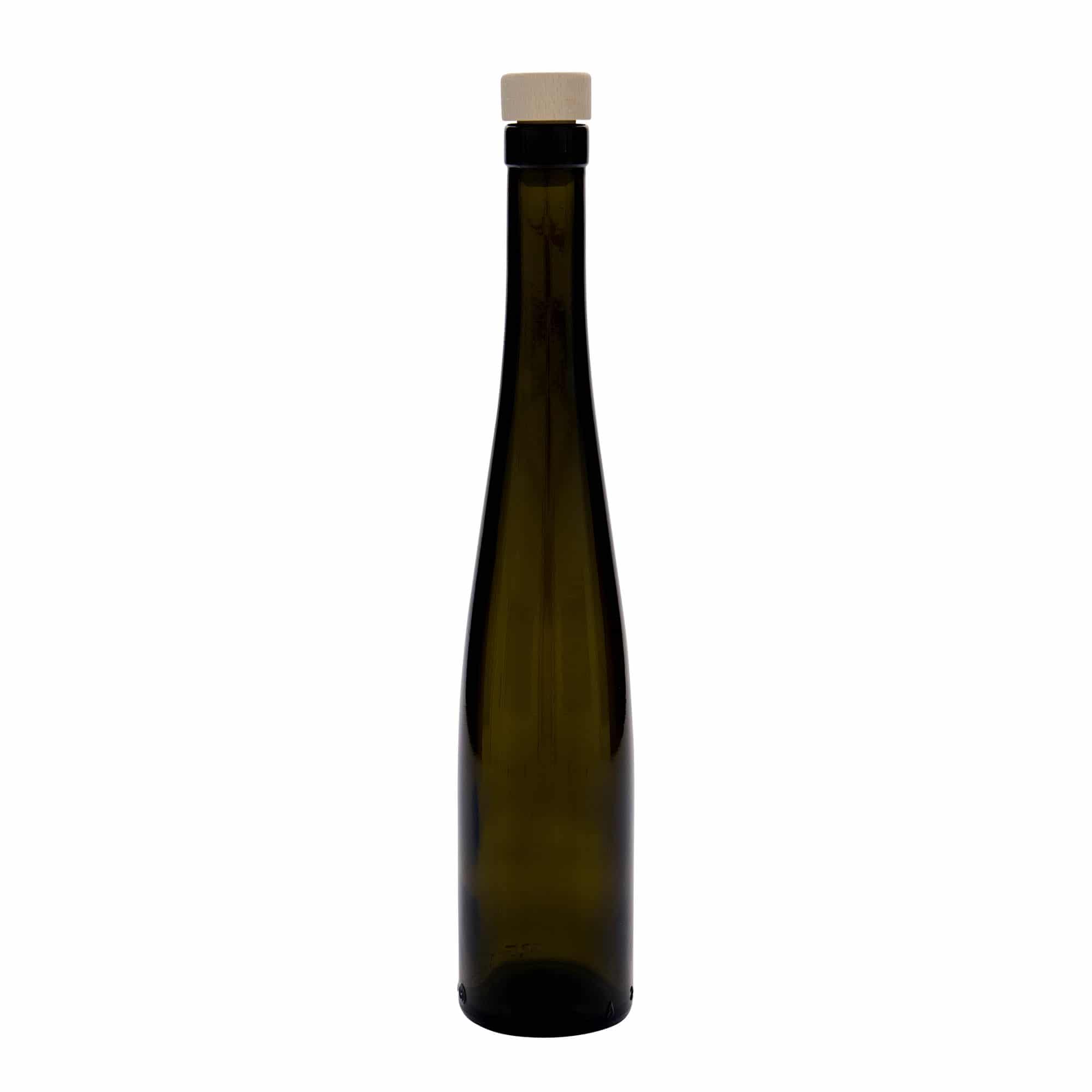 375 ml glasflaska 'Weinschlegel', antikgrön, mynning: kork