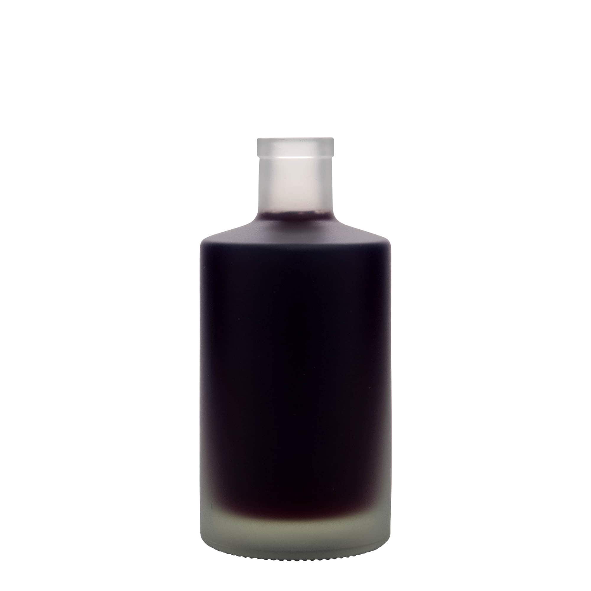 500 ml glasflaska 'Caroline', frostad, mynning: kork
