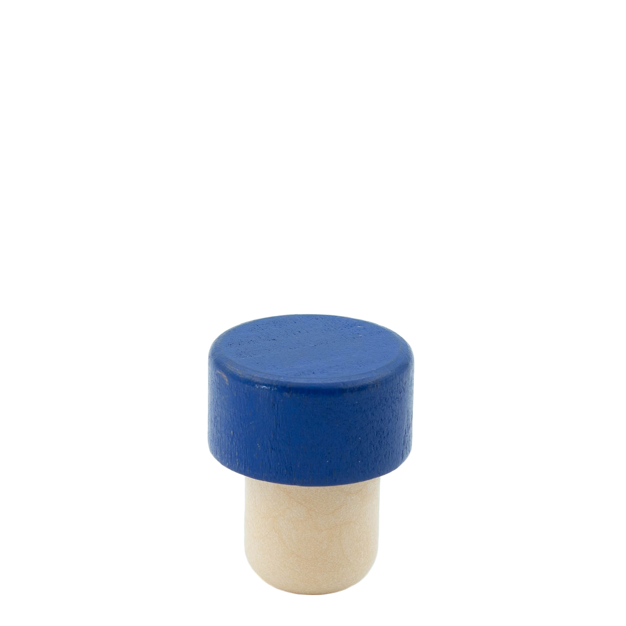 Greppkork 19 mm, trä, blå, för mynning: kork