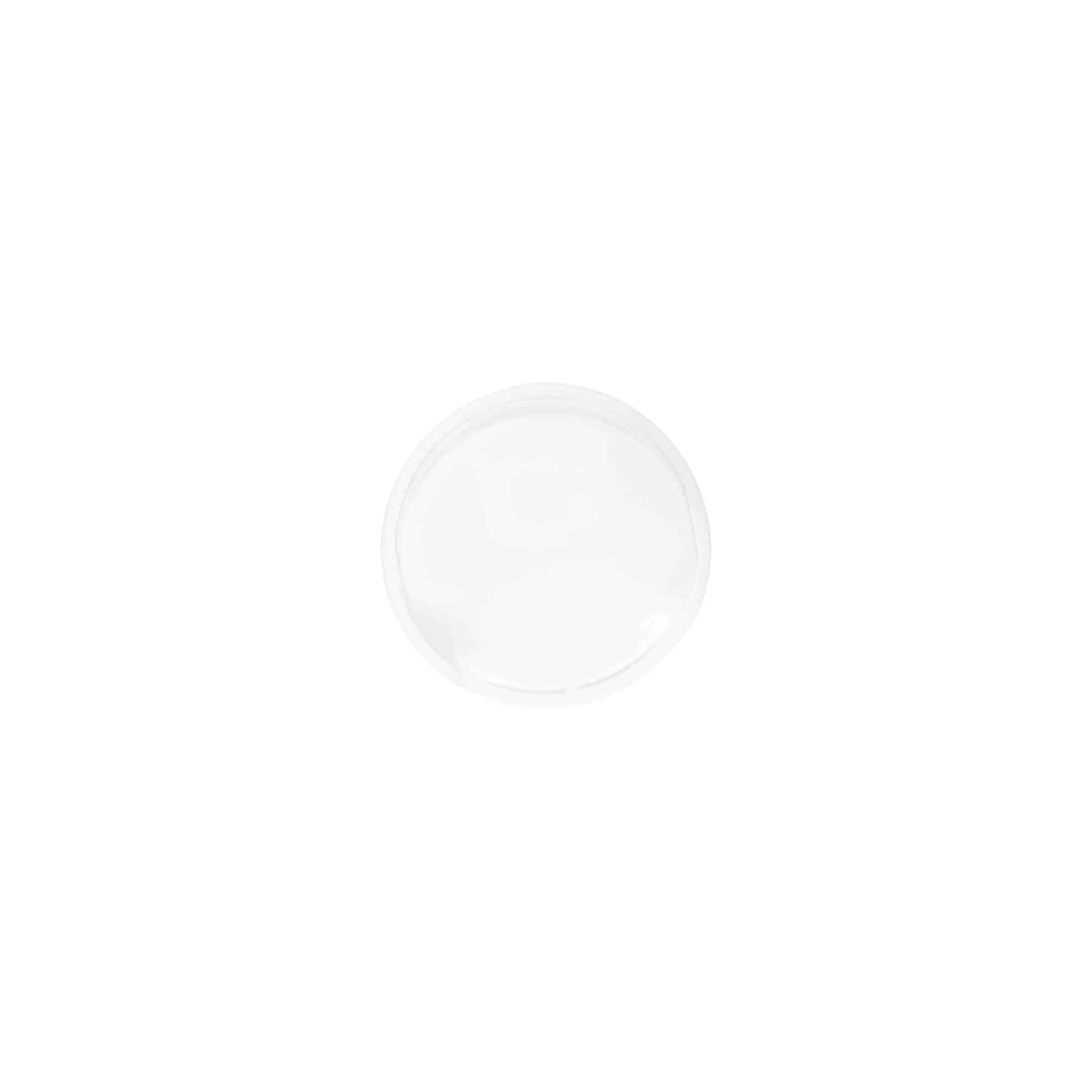 Skruvkapsel Disc Top, PP-plast, vit, för mynning: 24/410