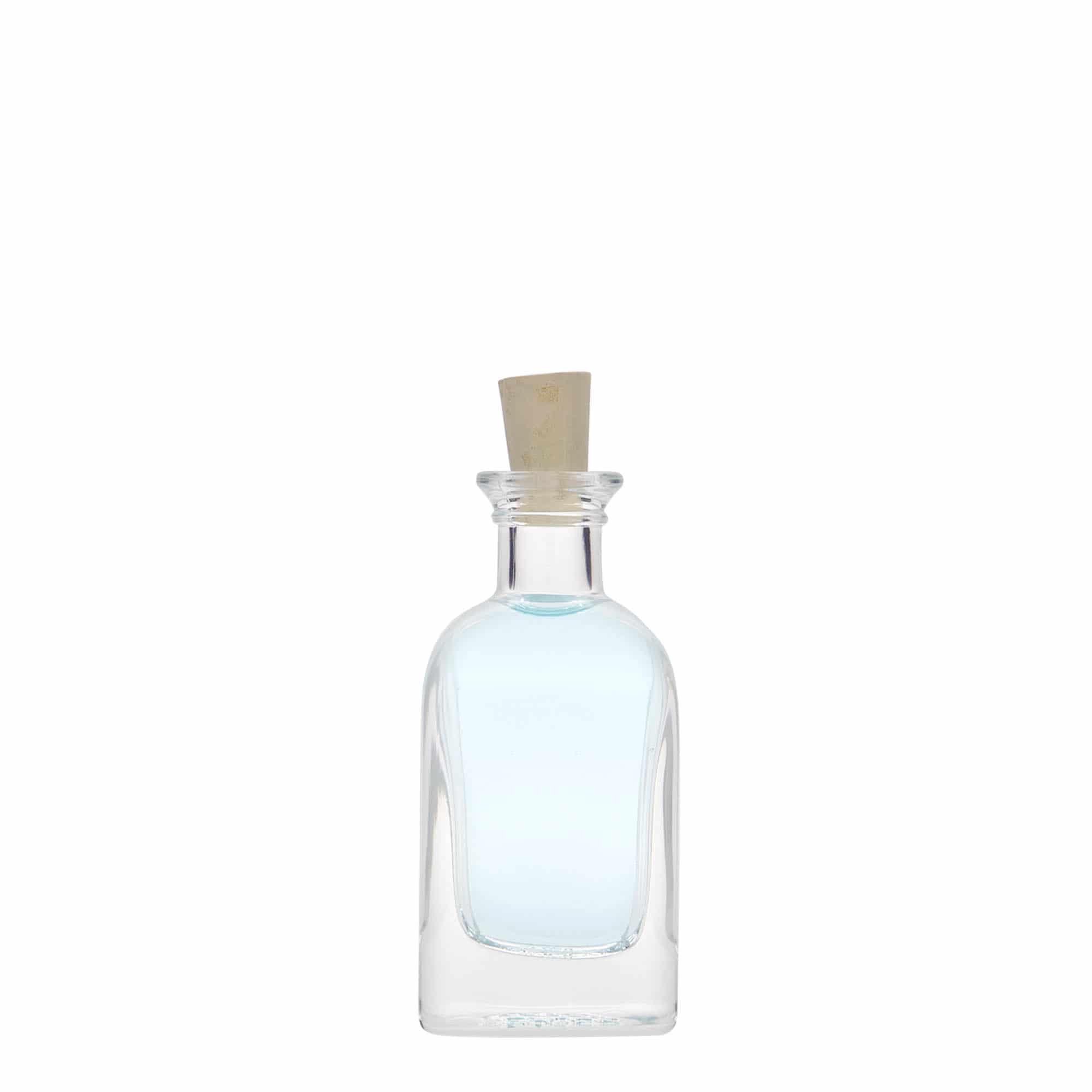 40 ml apoteksglasflaska Carré, kvadratisk, mynning: kork
