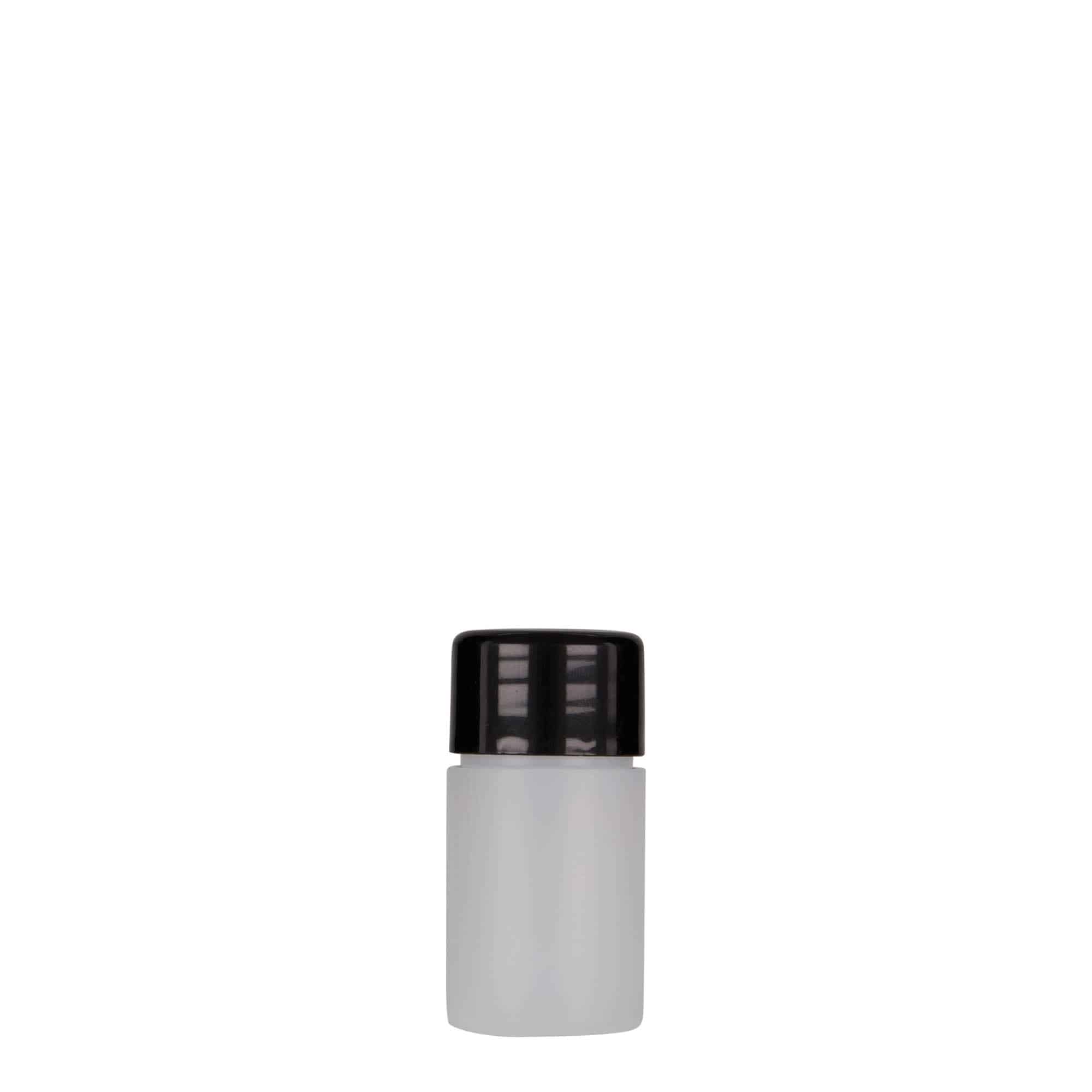 15 ml plastflaska 'Tuffy', HDPE, natur, mynning: GPI 24/410