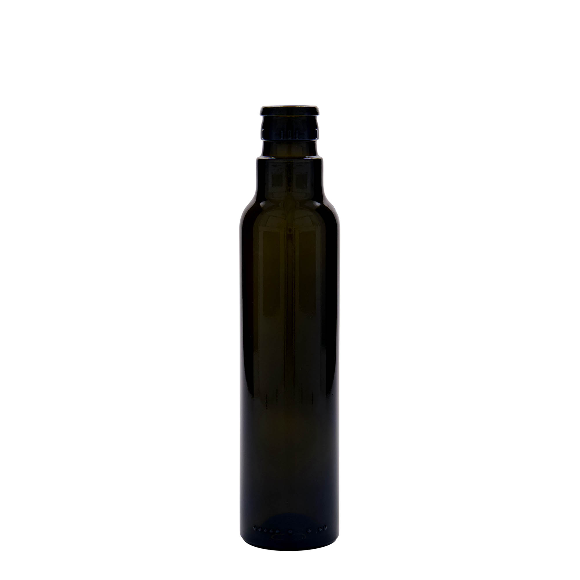 250 ml Vinäger-/oljeflaska 'Willy New', glas, antikgrön, mynning: DOP