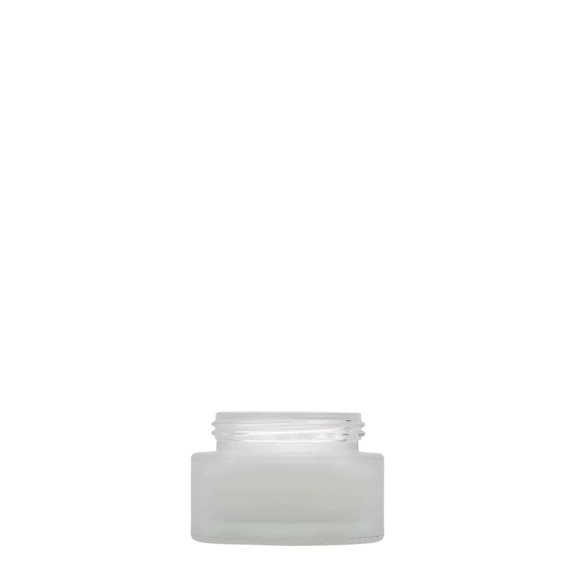 15 ml burk 'Platin Edition', glas, frostad, mynning: skruvkapsel