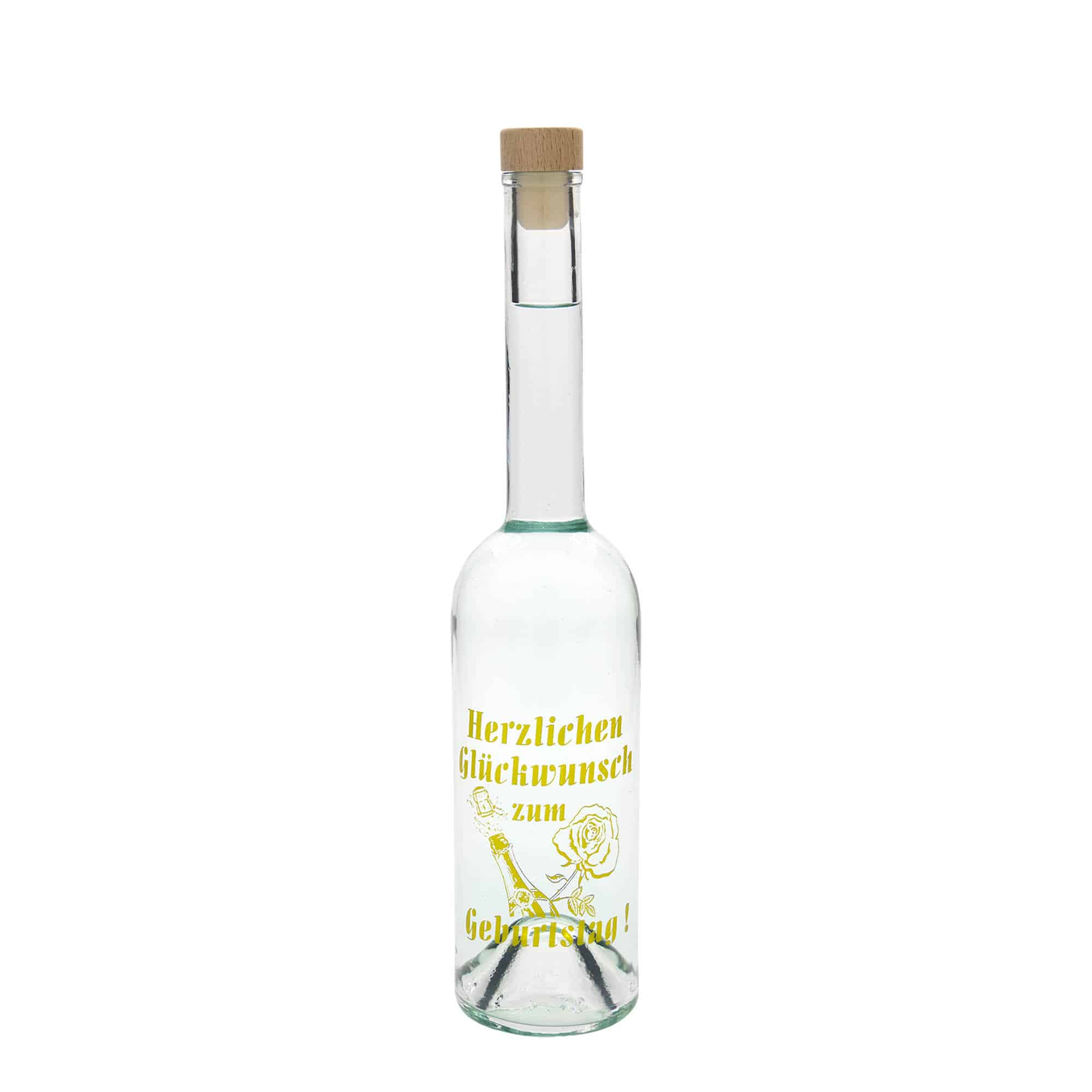 500 ml glasflaska Maximo med tryck 'Karneval', mynning: kork
