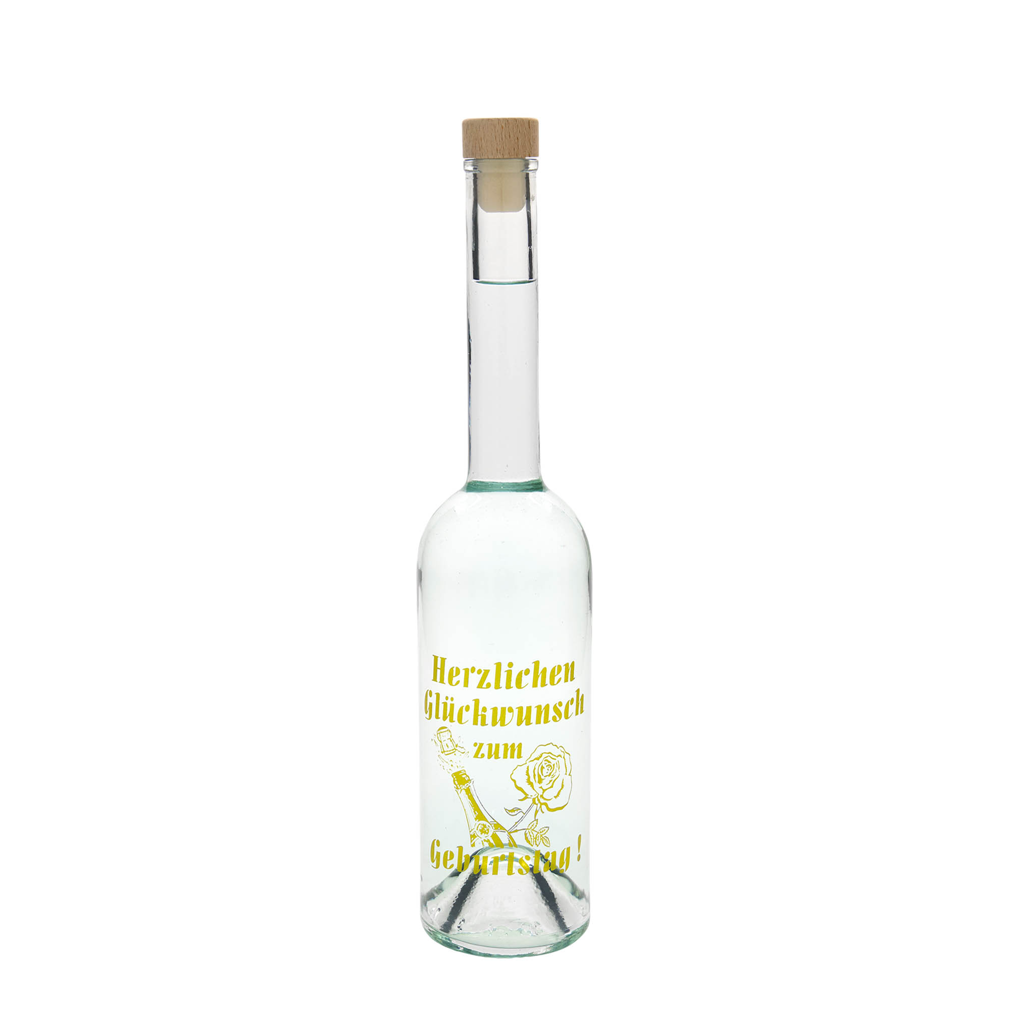 500 ml glasflaska Maximo tryckt 'Karneval', mynning: kork