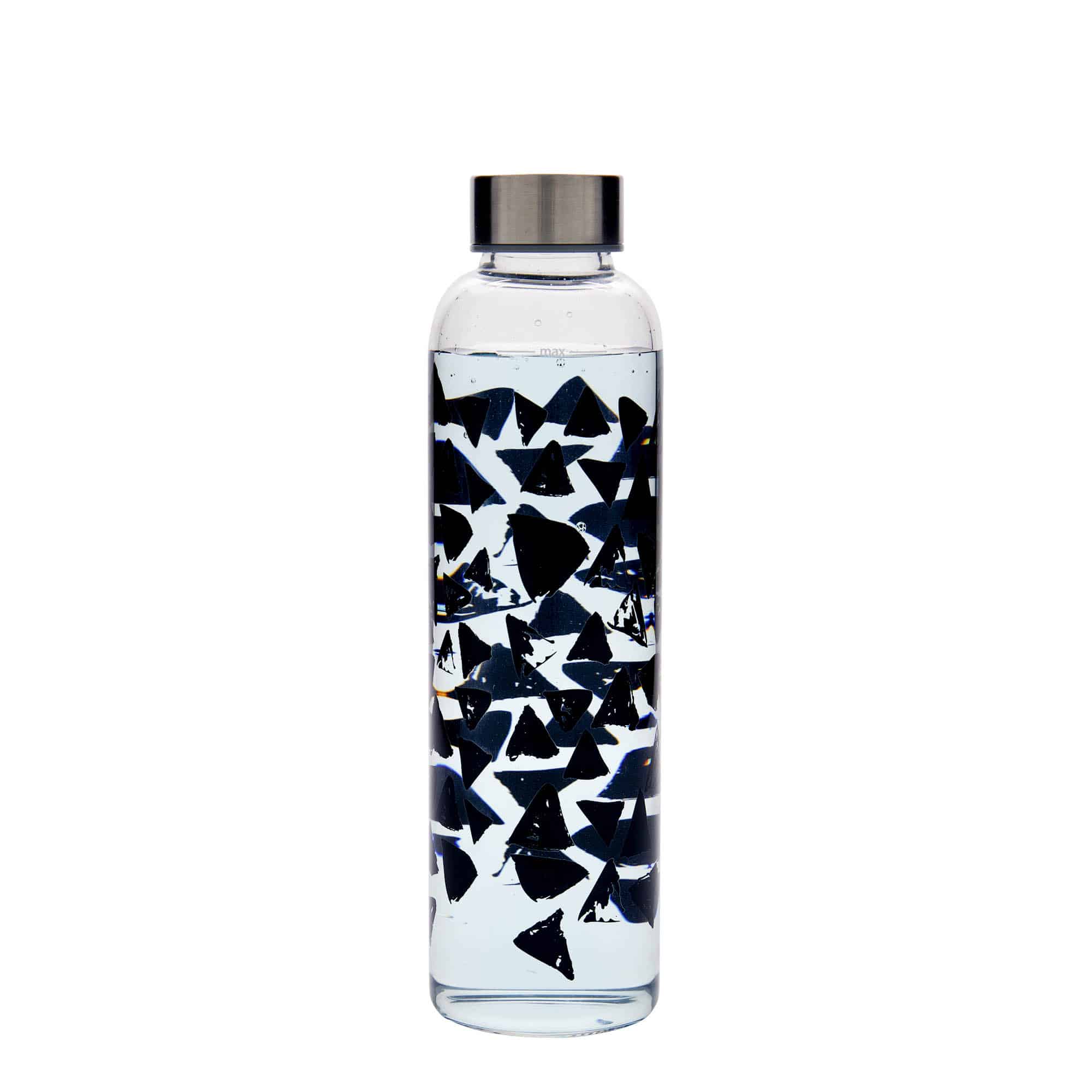 500 ml dricksflaska 'Perseus', motiv: svarta trianglar, mynning: skruvkapsel