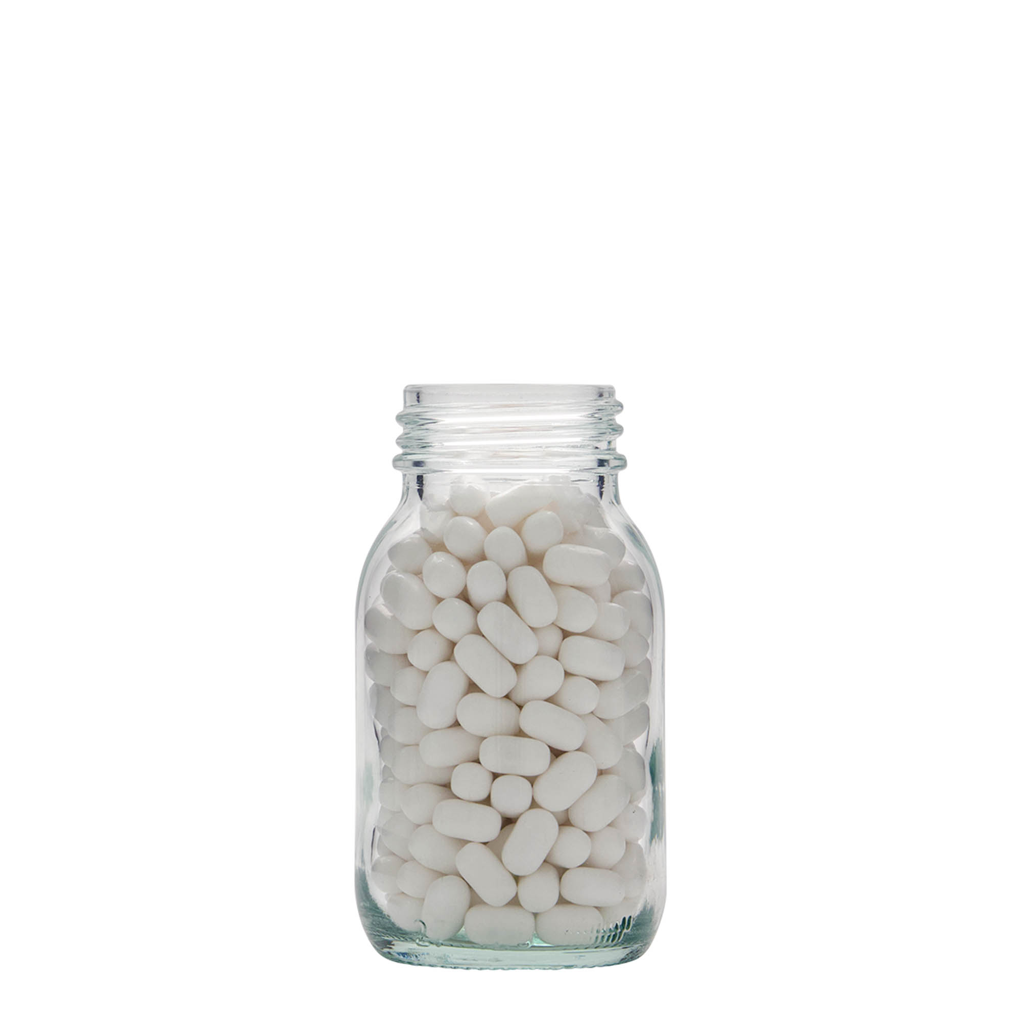 125 ml vid halsglas, mynning: DIN 40 125 ml vid halsglas, mynning: DIN 40
