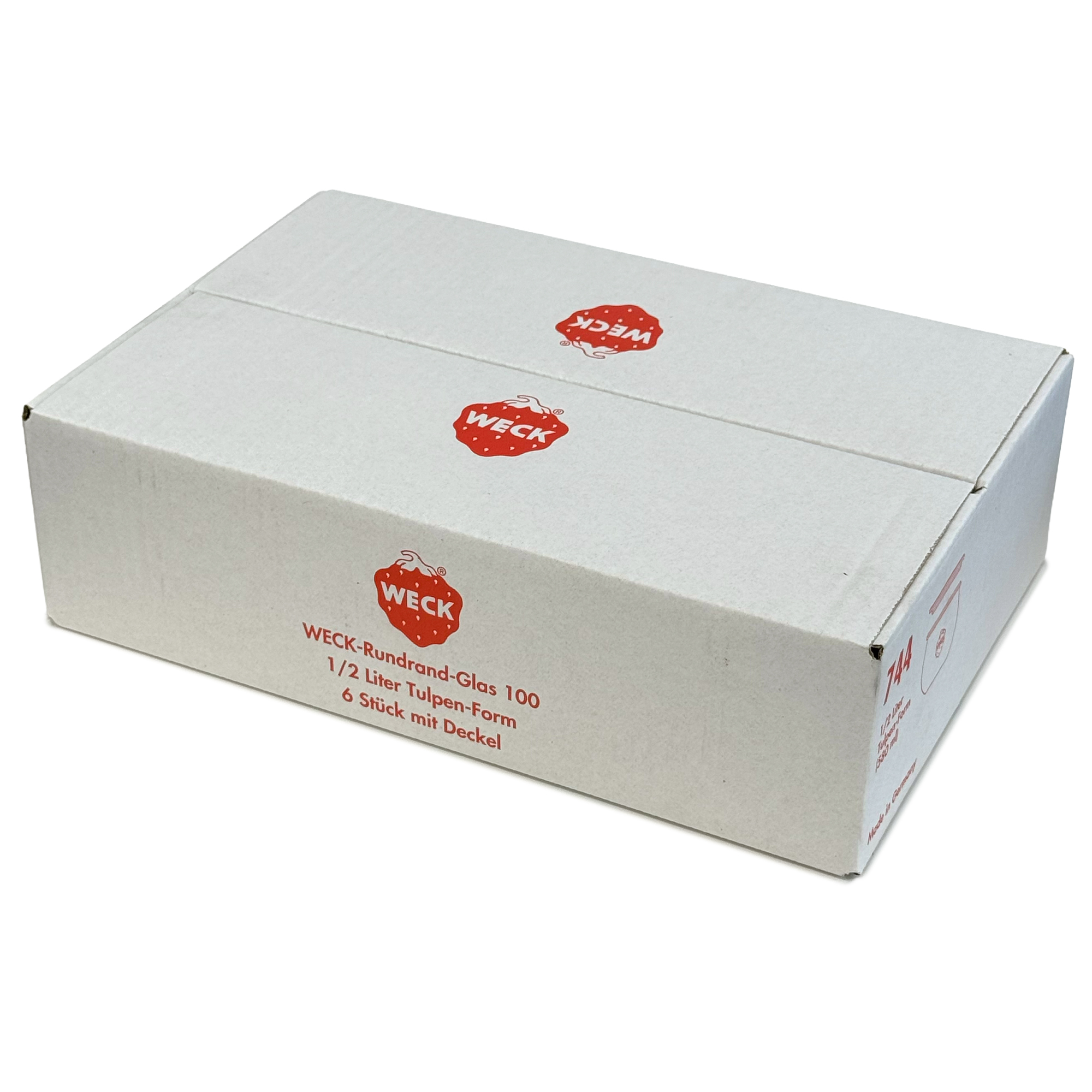 6x 580 ml WECK-tulpanburk med glaslock RR 100