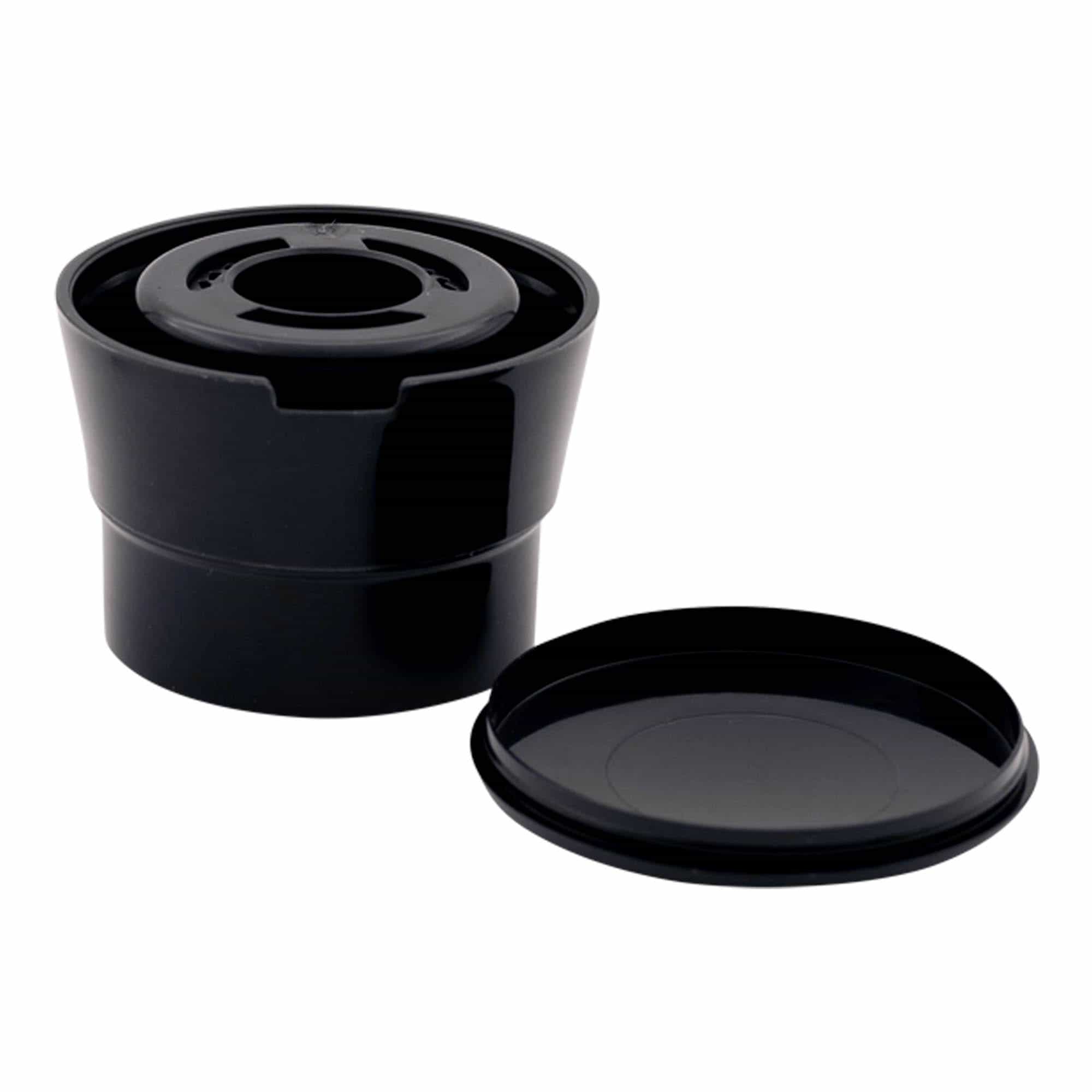 Lock för kryddburk kvarn, PP-plast, svart, för mynning: GPI 38/400
