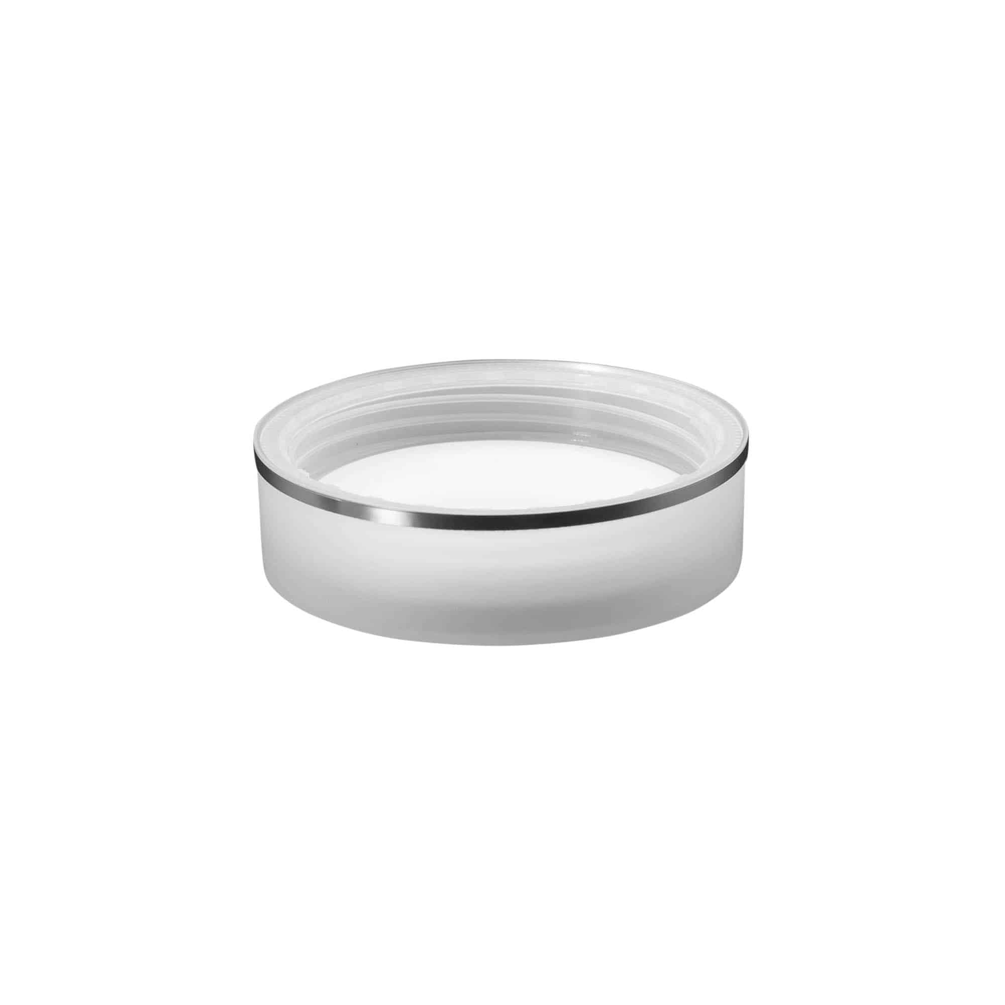 Skruvkapsel 'Clear/Platin Edition', PP-plast, vit, för mynning: 70/2P