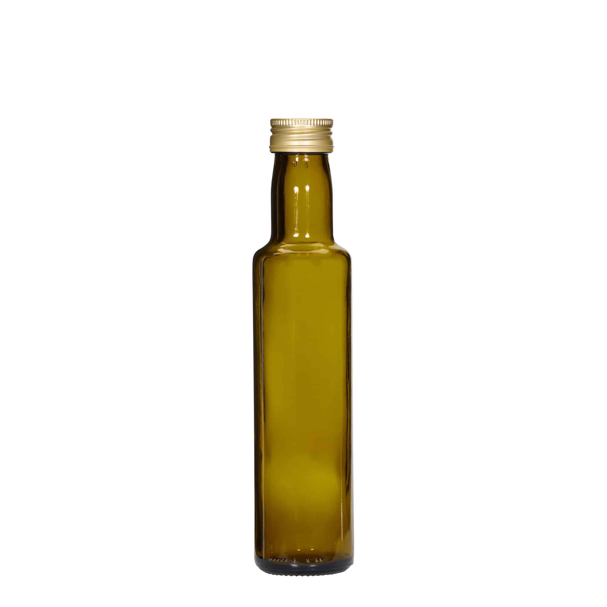 250 ml glasflaska 'Dorica', antikgrön, mynning: PP 31,5