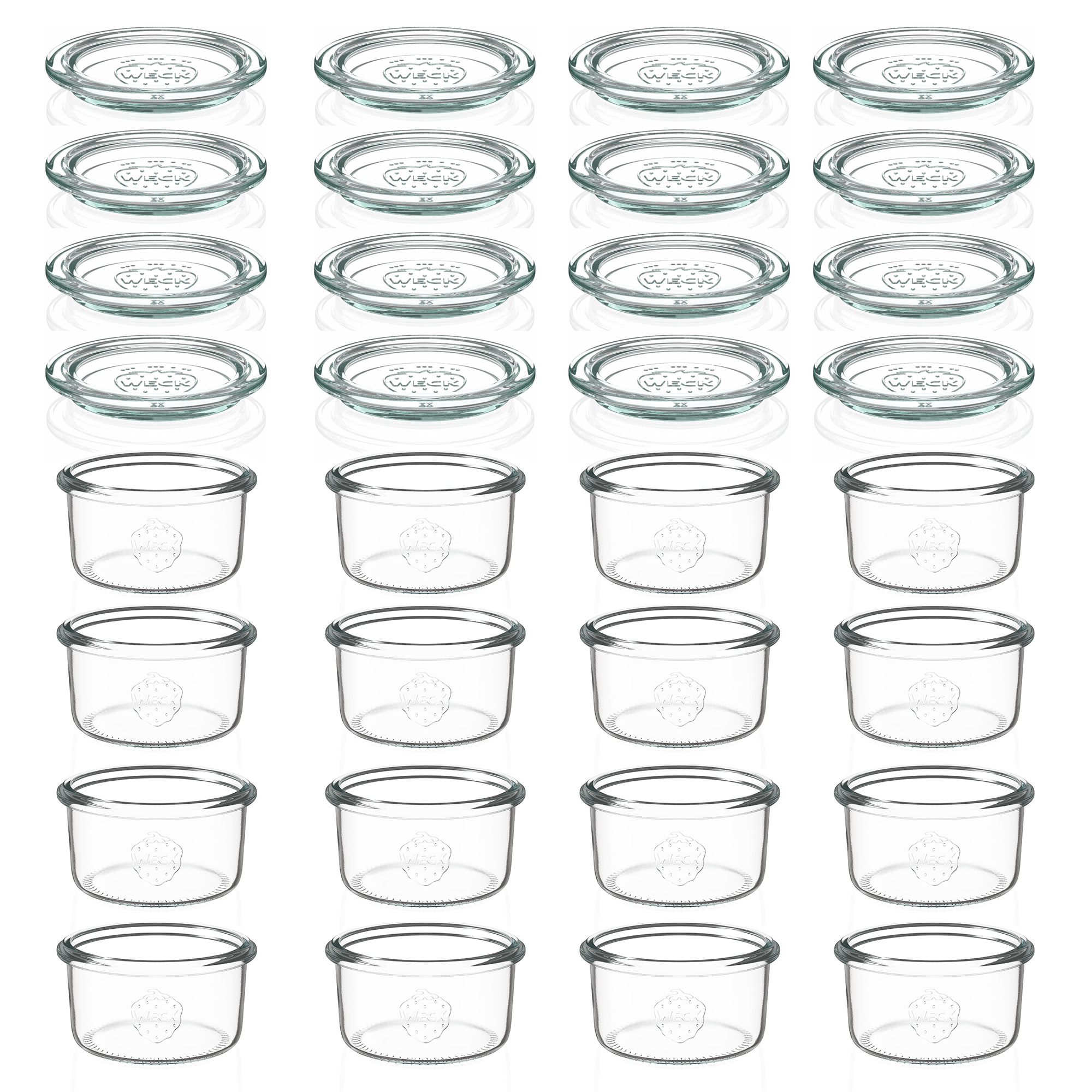 12x 165 ml WECK-störtglas med glaslock RR 80