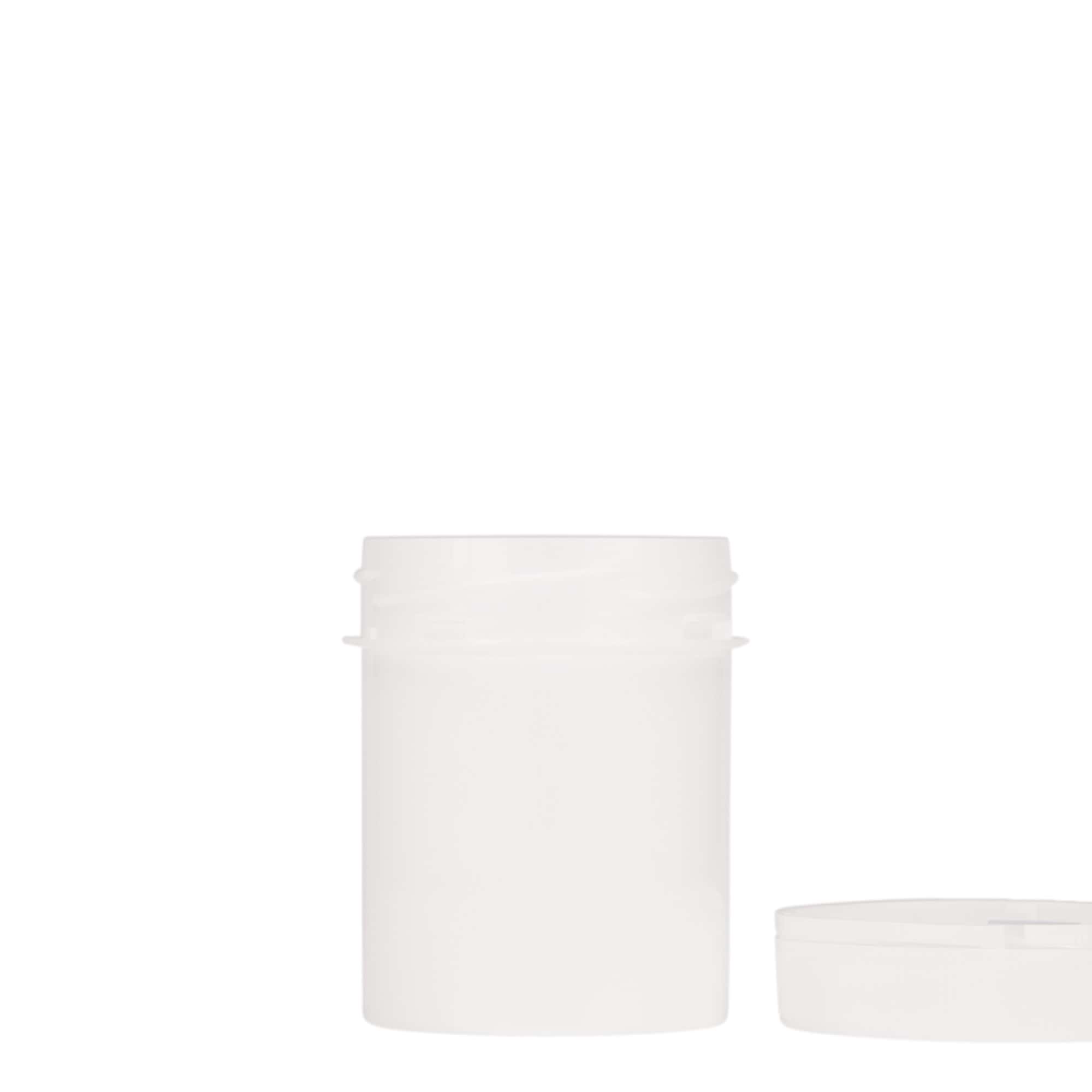 150 ml plastburk 'Securilock', PP, vit, öppning: skruvlock