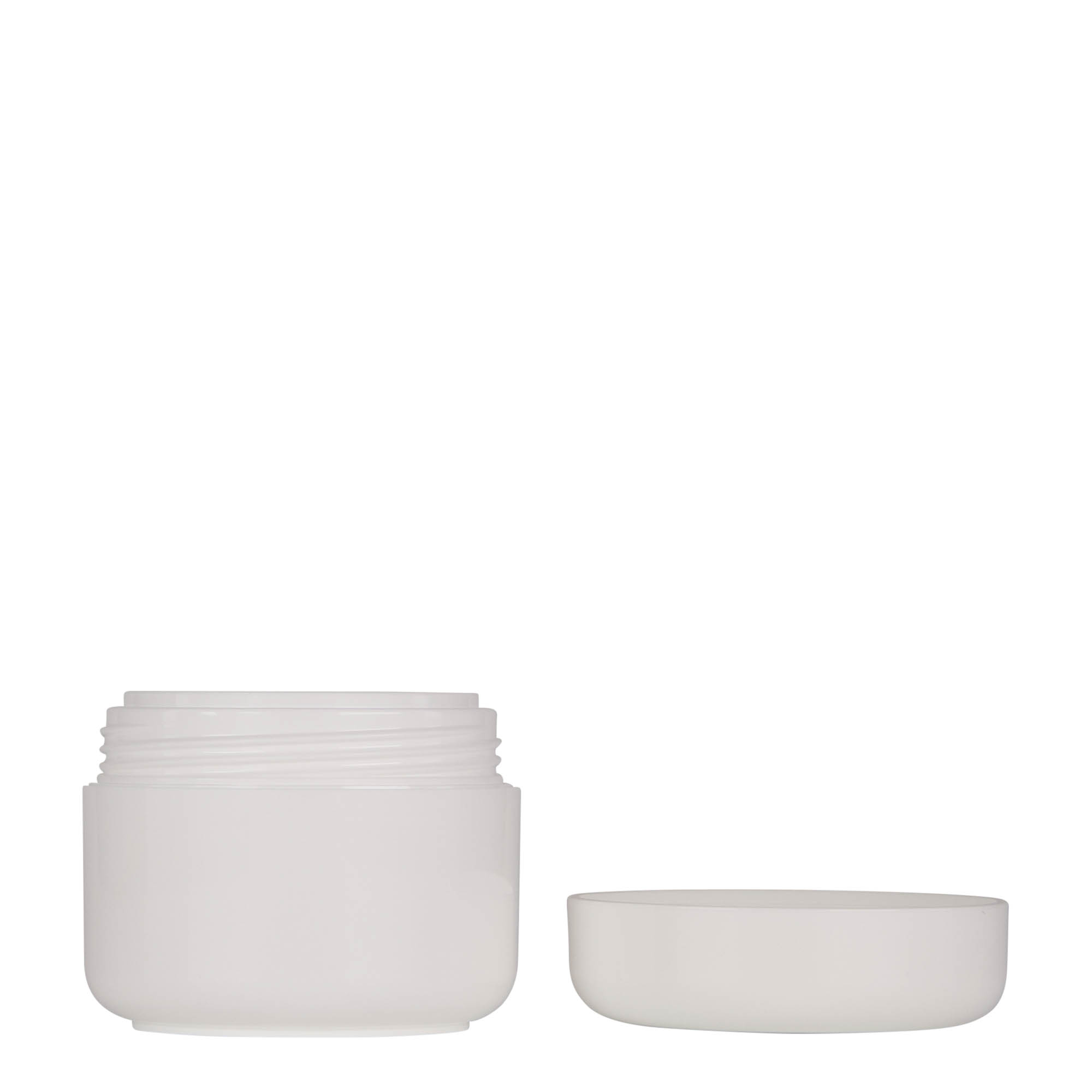 50 ml plastburk 'Bianca', PP, vit, öppning: skruvlock 50 ml plastburk 'Bianca', PP, vit, öppning: skruvlock