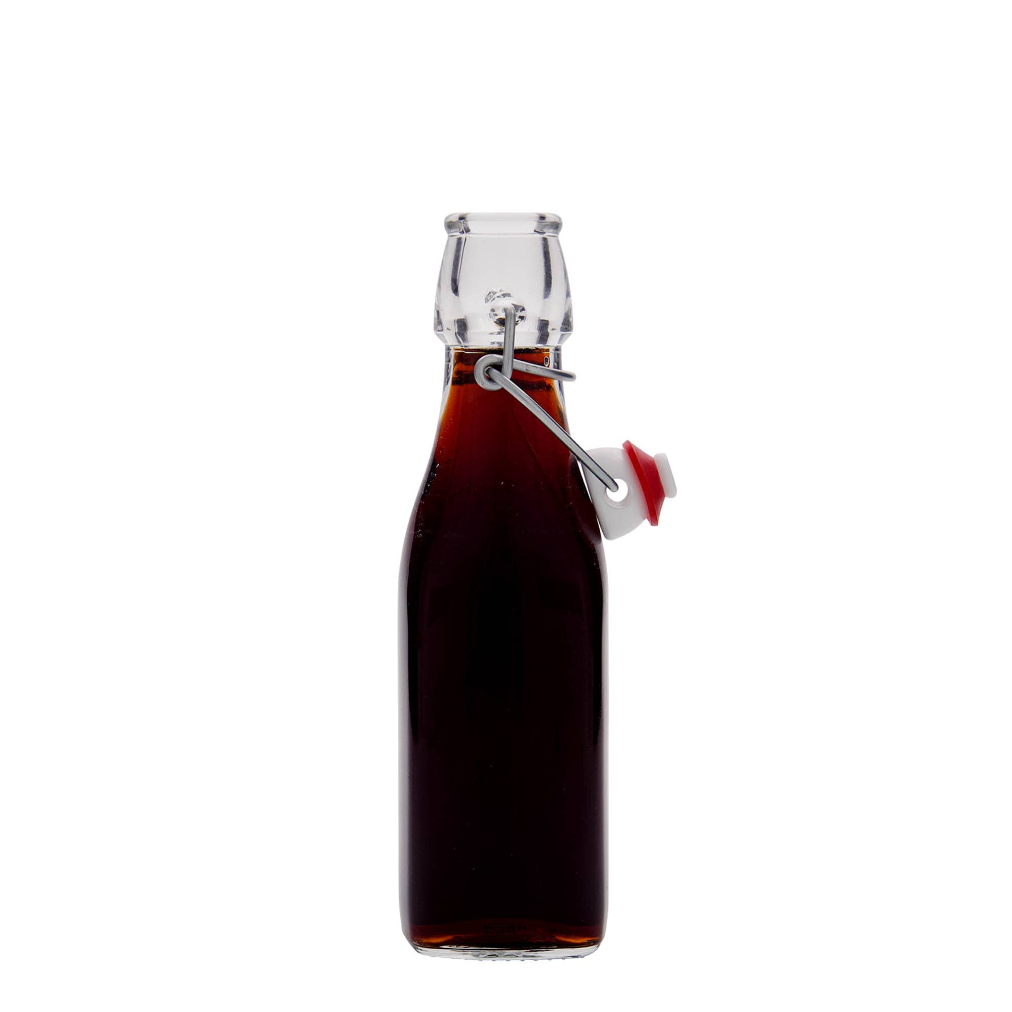 250 ml glasflaska 'Swing, fyrkantig, öppning: bygelstängning'