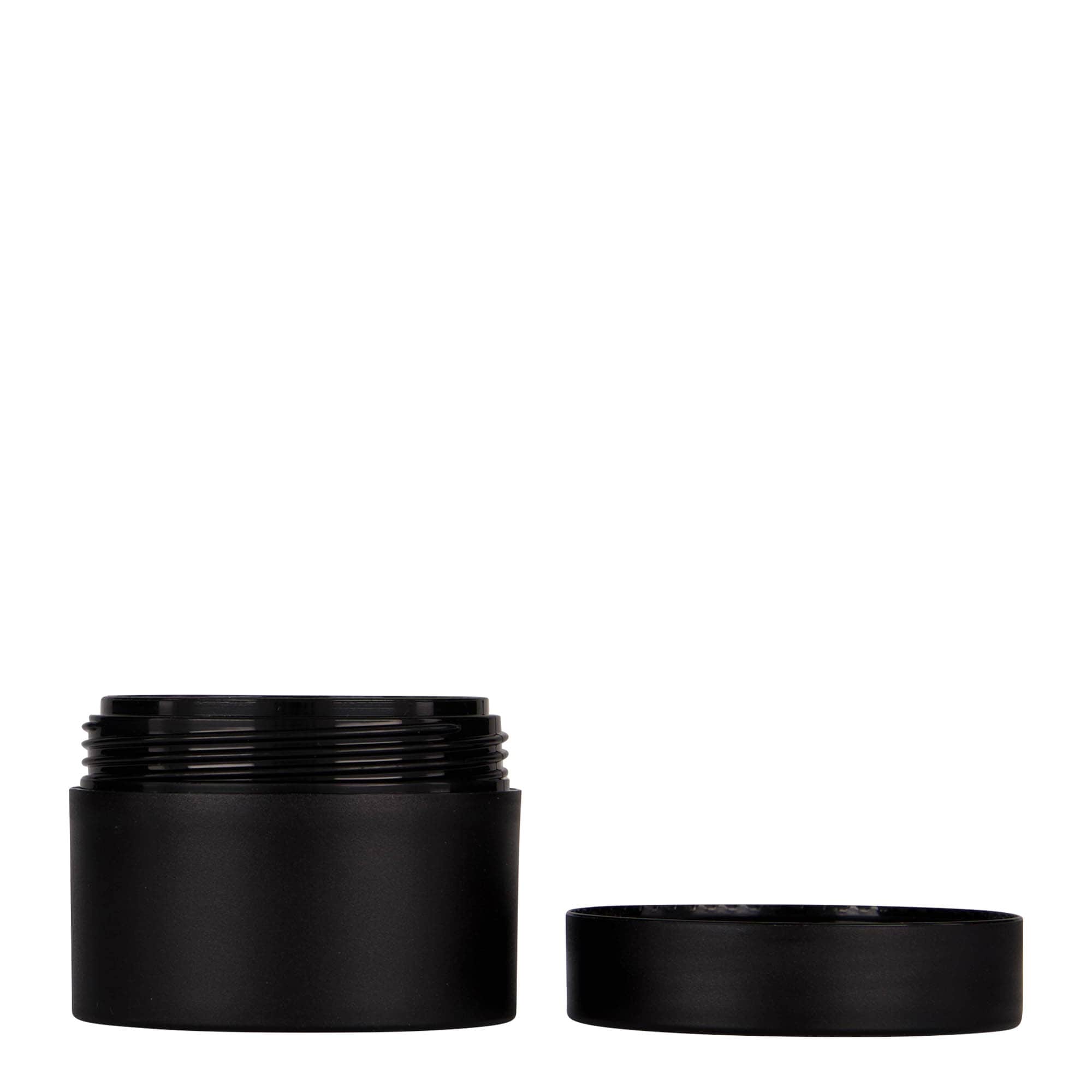 50 ml plastburk 'Antonella', PP, svart, öppning: skruvlock