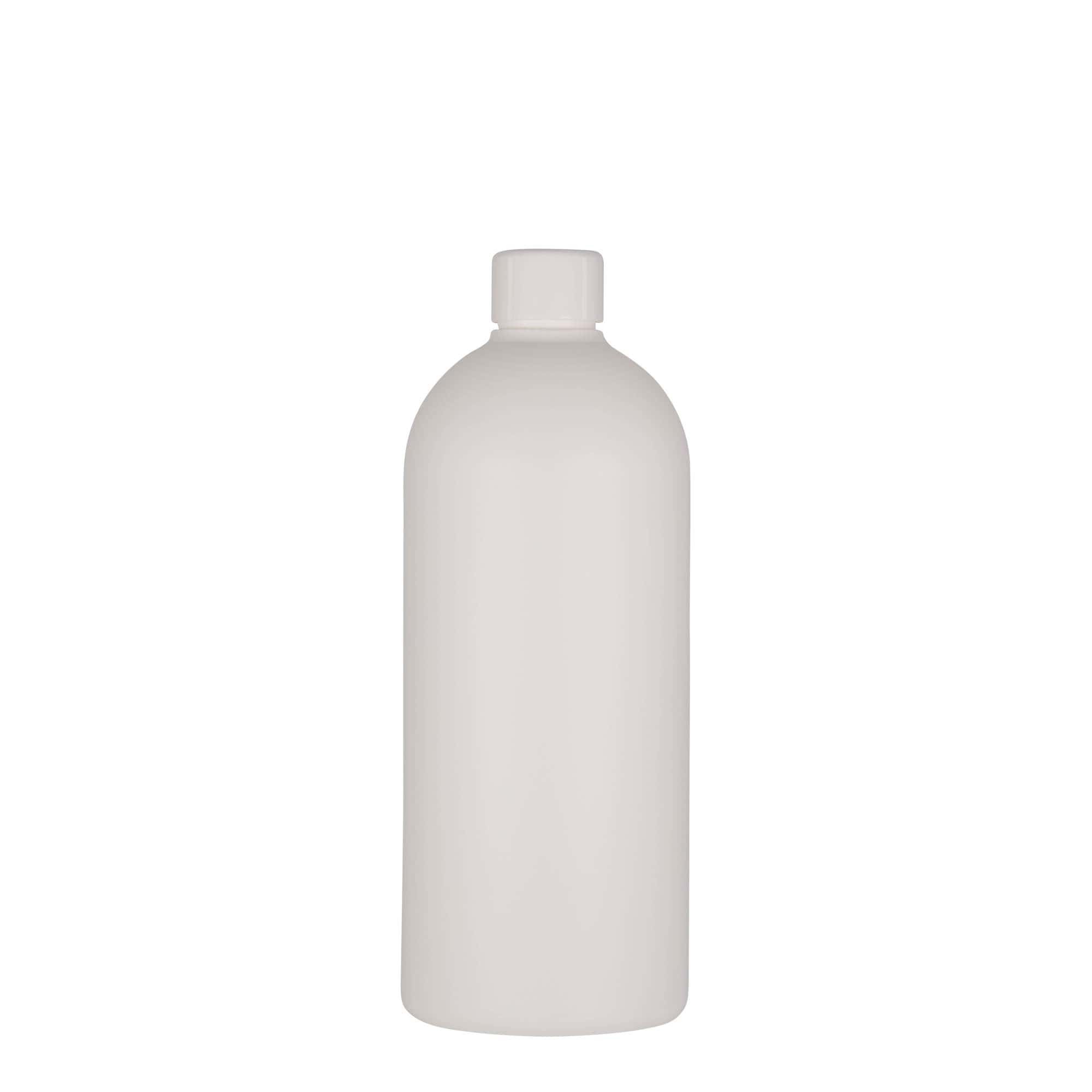 500 ml plastflaska 'Tuffy', HDPE, vit, mynning: GPI 24/410