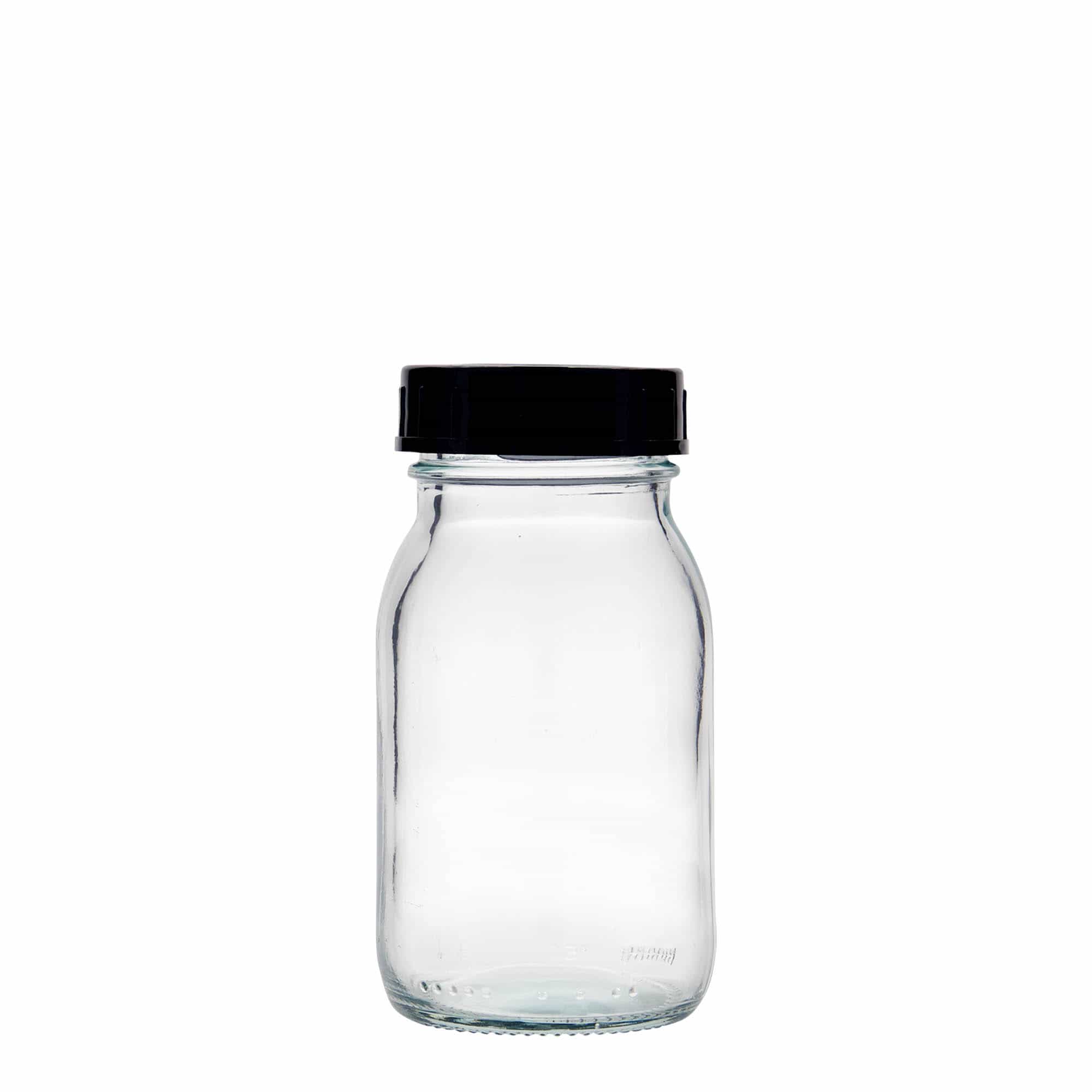 150 ml burk med bred hals, mynning: DIN 45