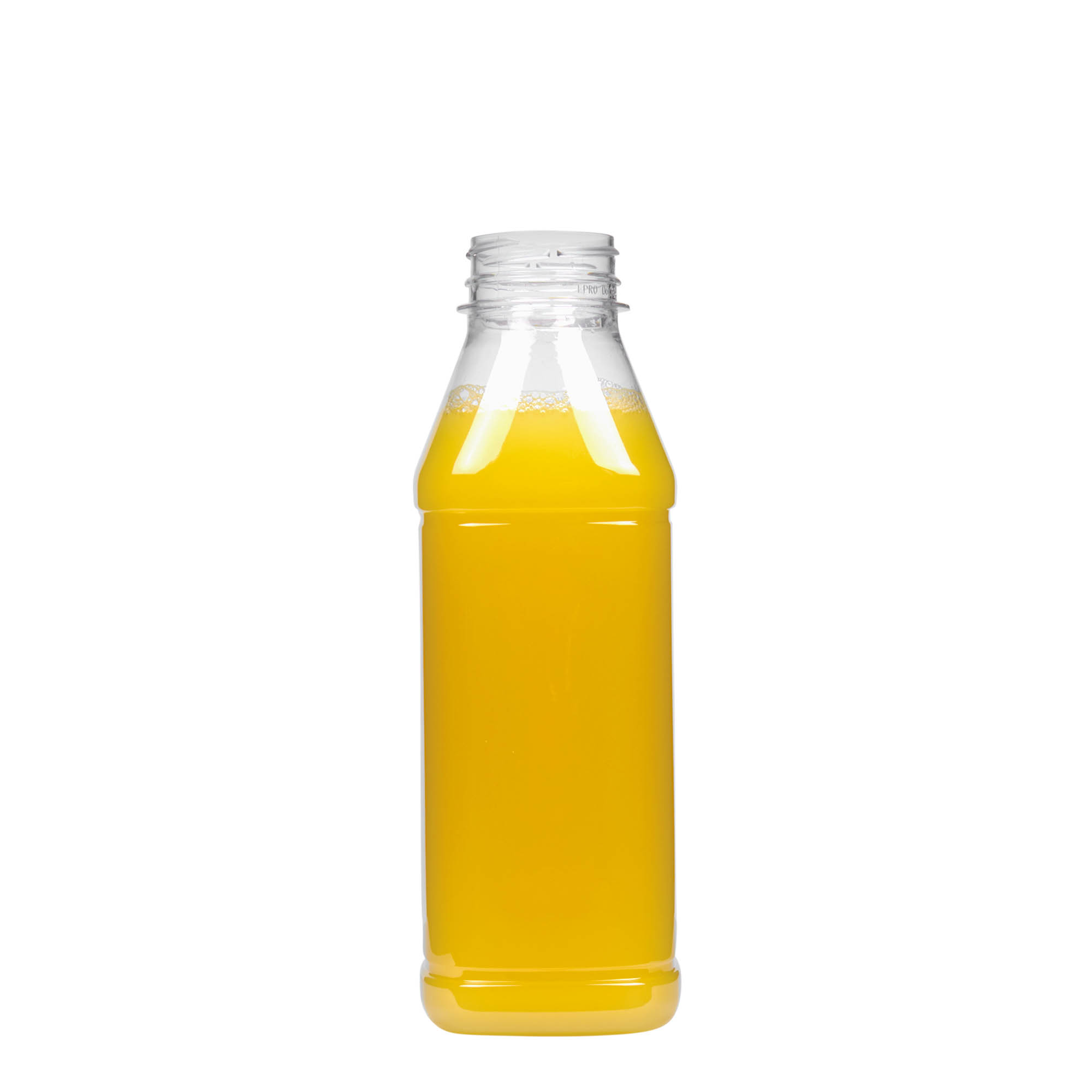 500 ml PET-flaska 'Milk and Juice Carré', kvadratisk, plast, öppning: 38 mm 500 ml PET-flaska 'Milk and Juice Carré', kvadratisk, plast, öppning: 38 mm