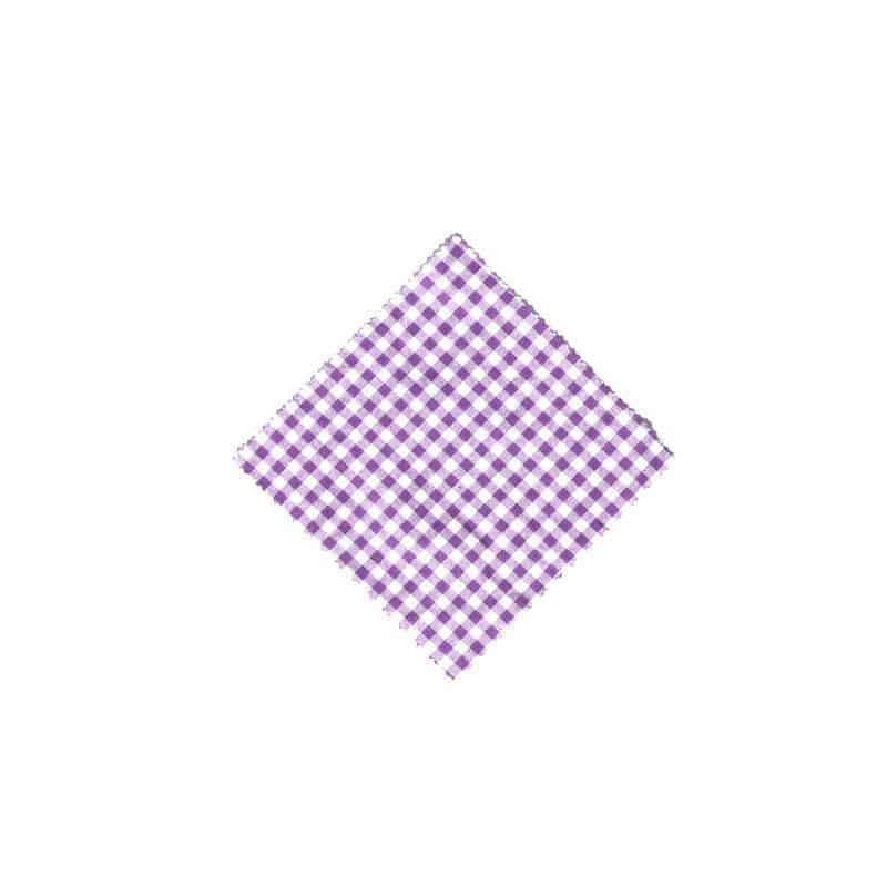 Rutig tygrundel för syltburk 15x15, kvadratisk, textil, fläder, mynning: TO58-TO82