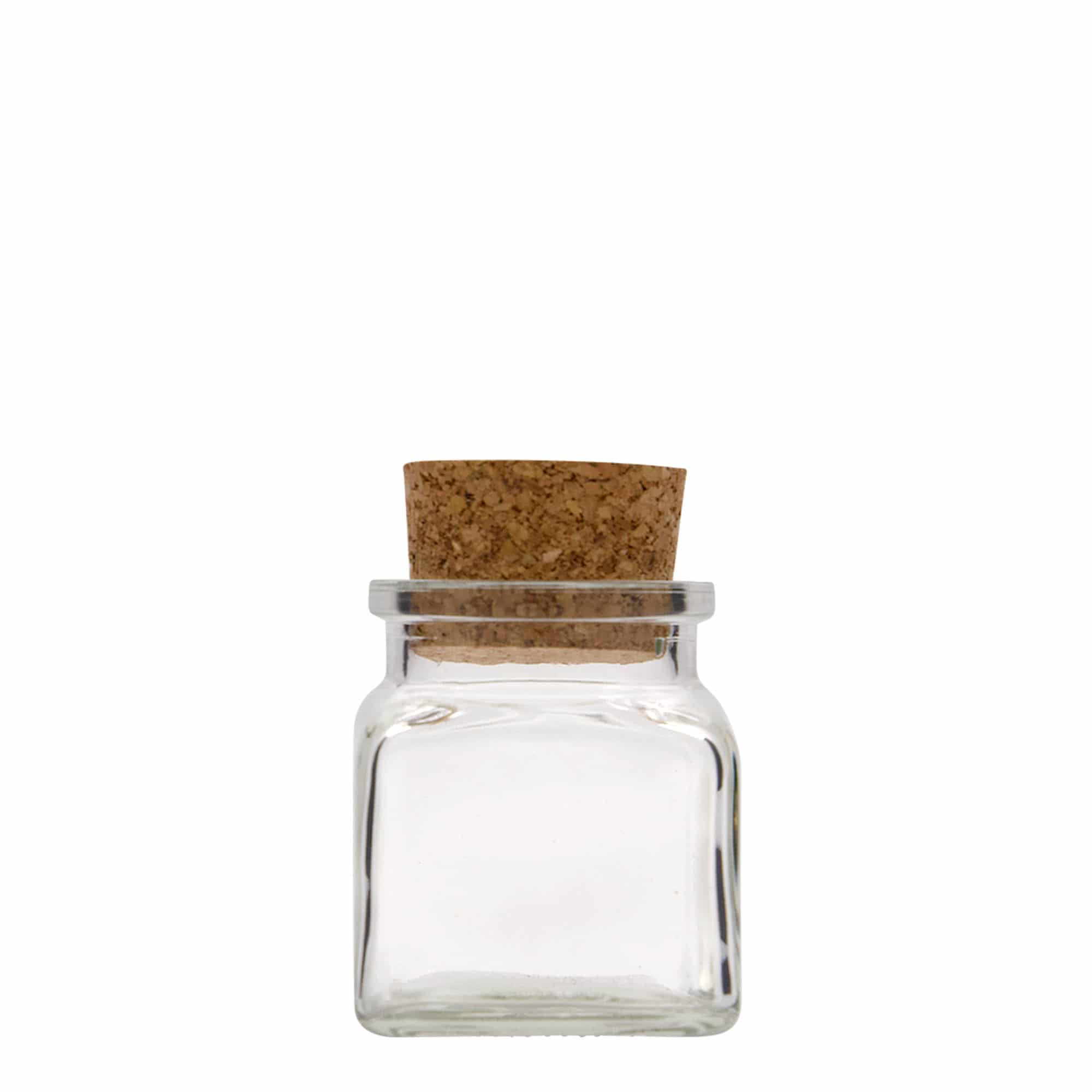 120 ml korkglas, fyrkantigt, mynning: kork