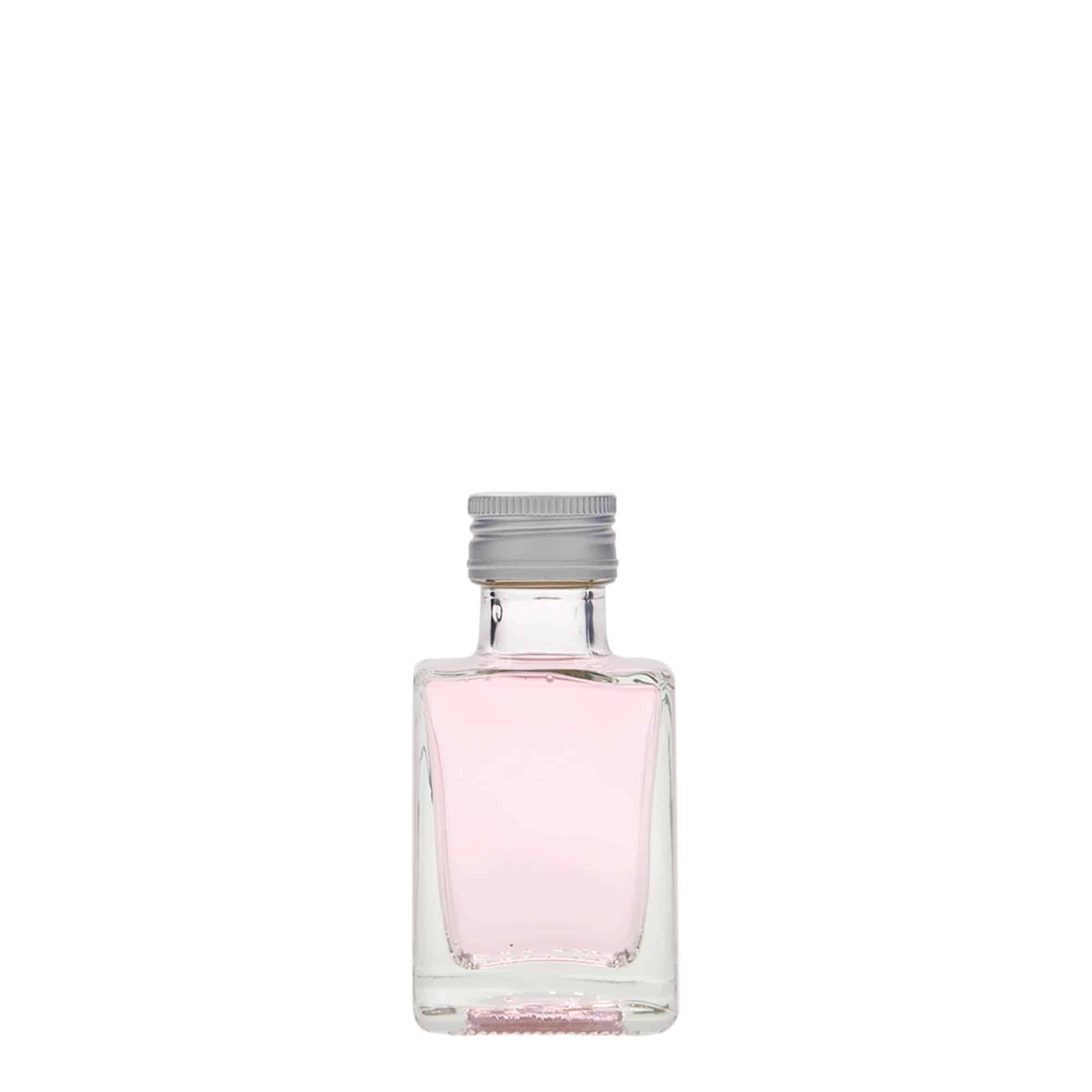 50 ml glasflaska 'Cube', kvadratisk, mynning: PP 24