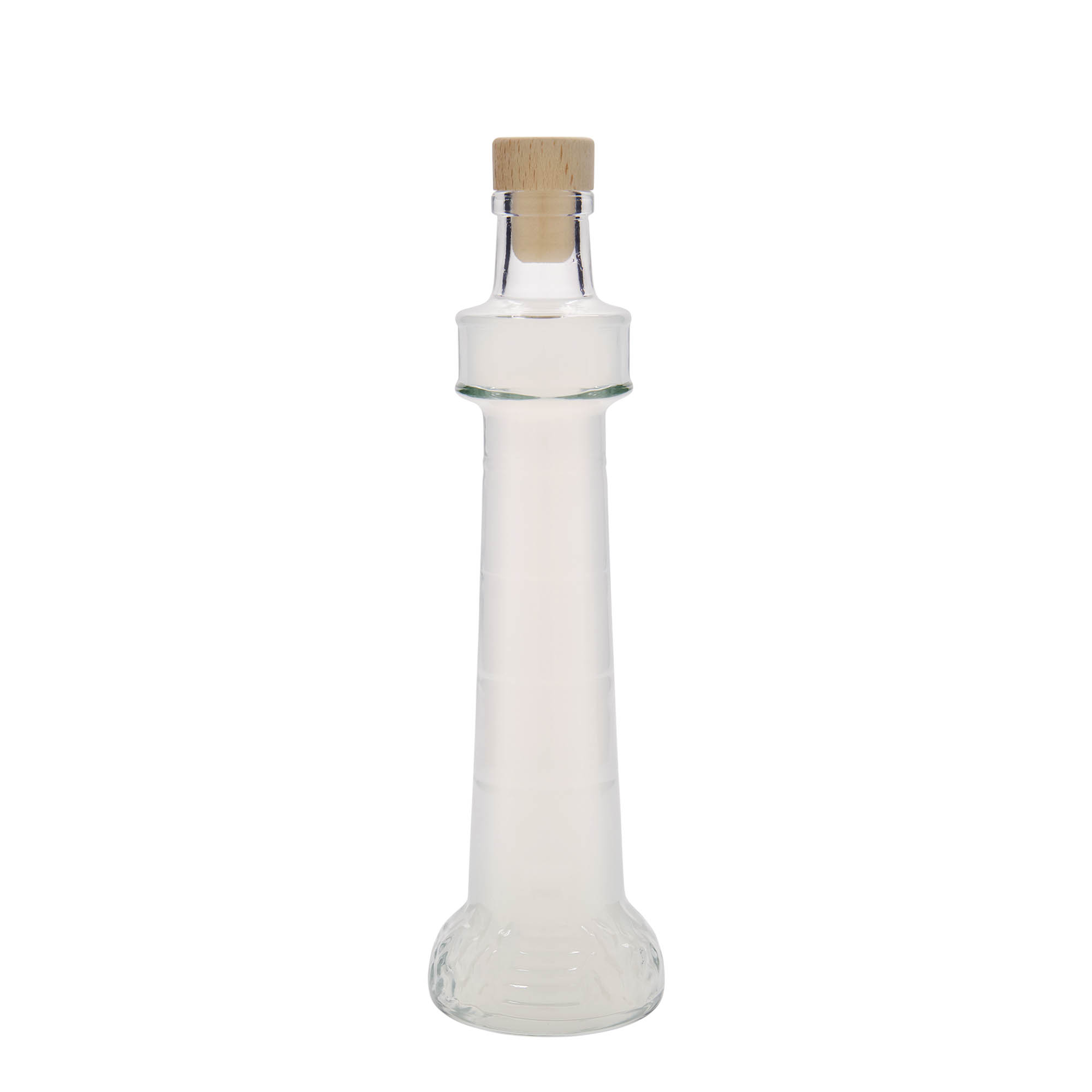 200 ml glasflaska 'Leuchtturm', mynning: kork