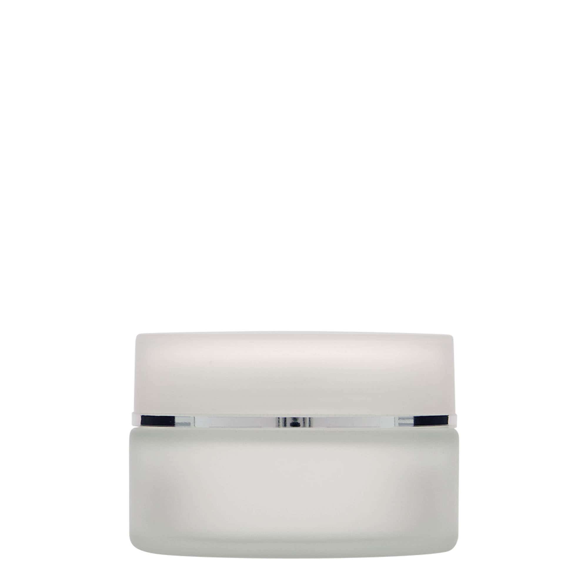 100 ml burk 'Platin Edition', glas, frostad, mynning: skruvkapsel