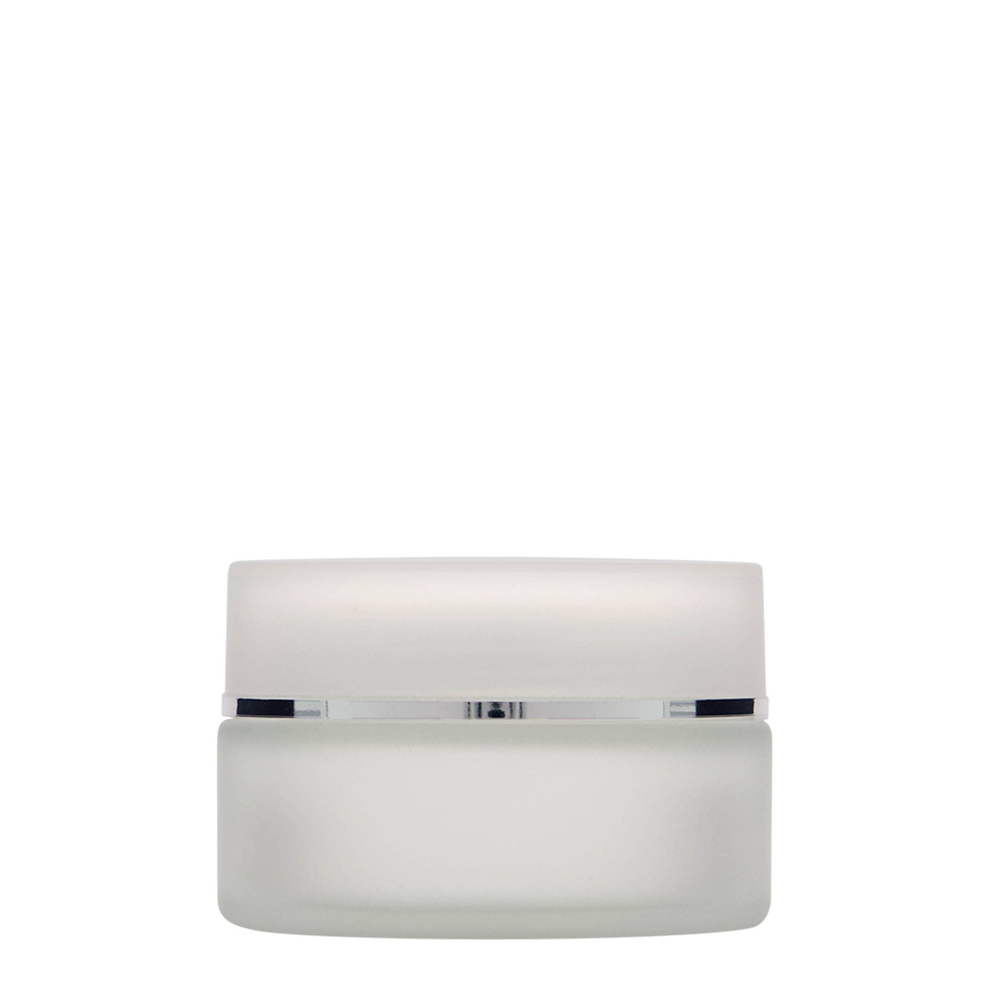 100 ml burk 'Platin Edition', glas, frostad, öppning: skruvlock