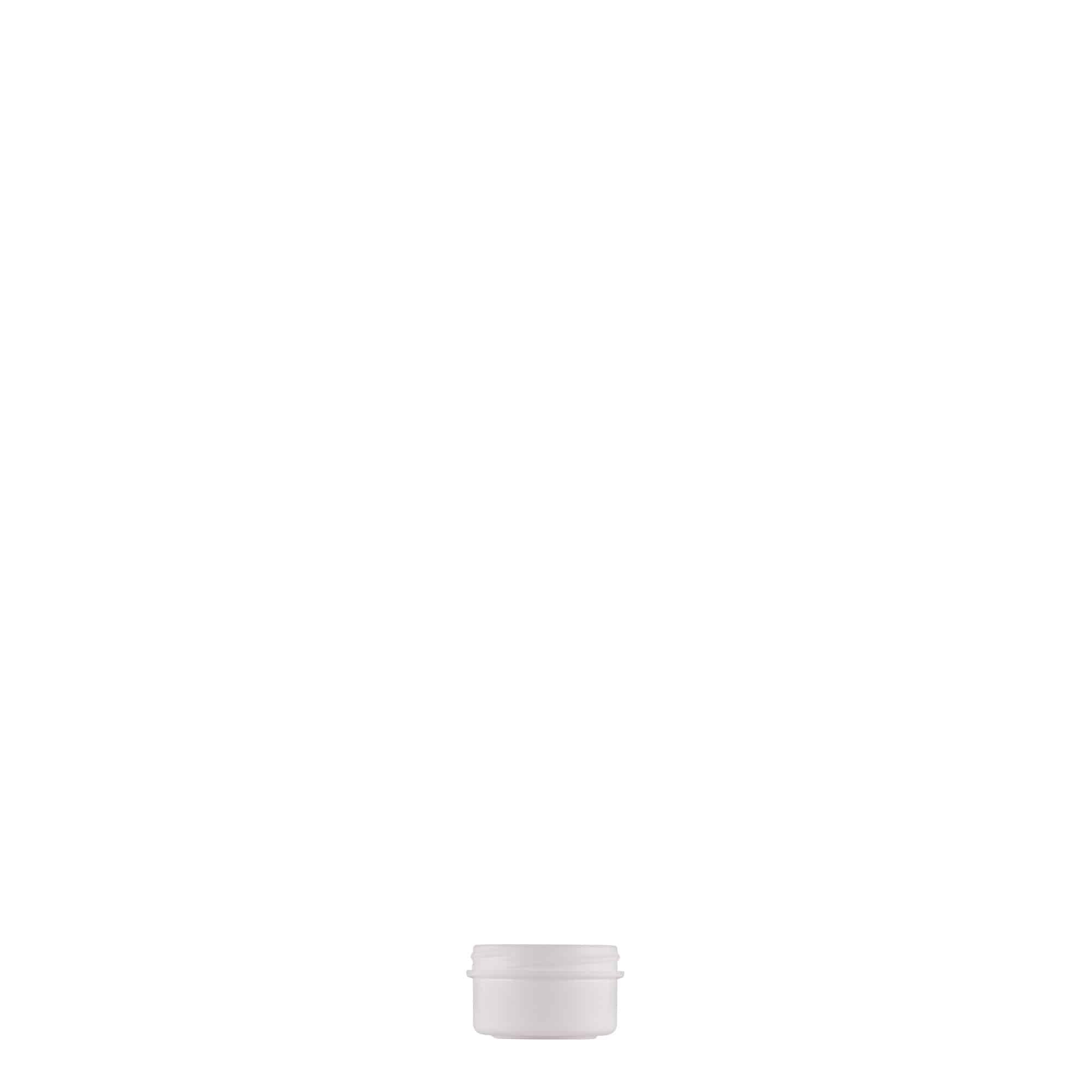6 ml plastburk 'White Line', PP, vit, öppning: skruvlock