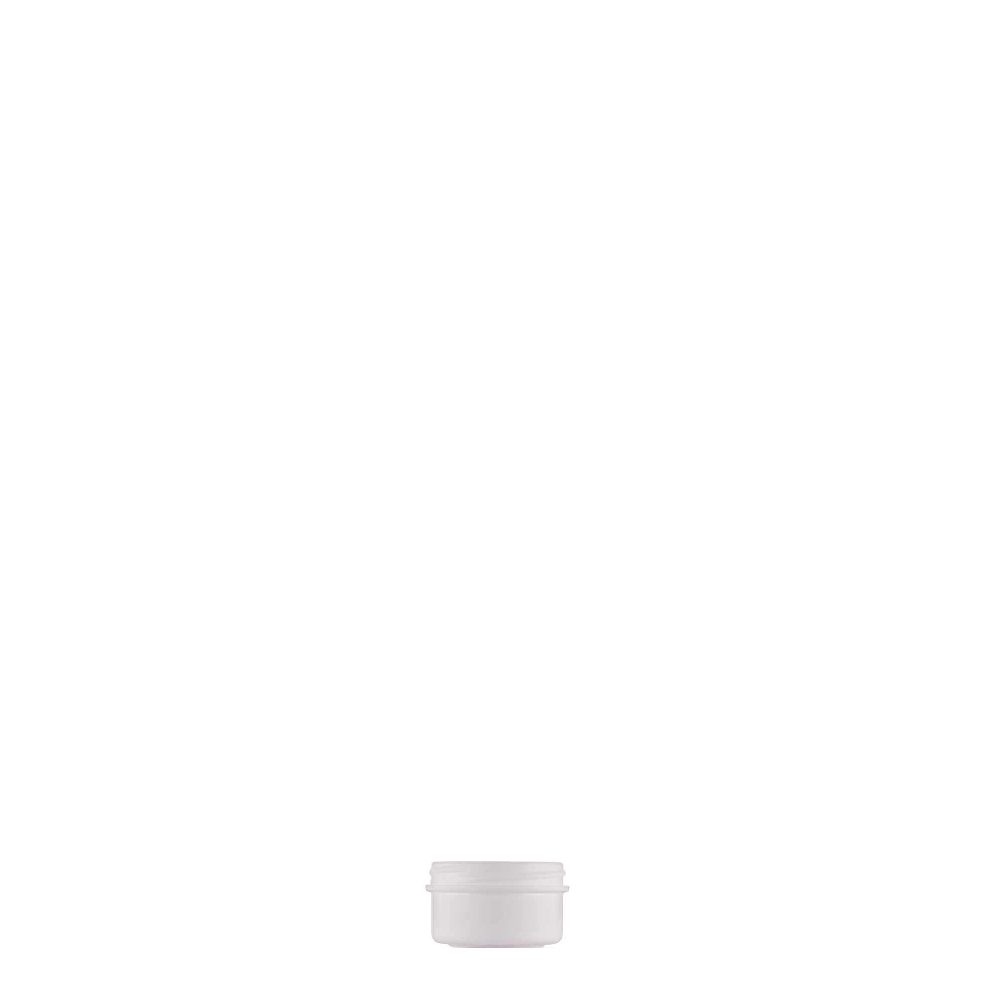 6 ml plastburk 'White Line', PP, vit, öppning: skruvlock