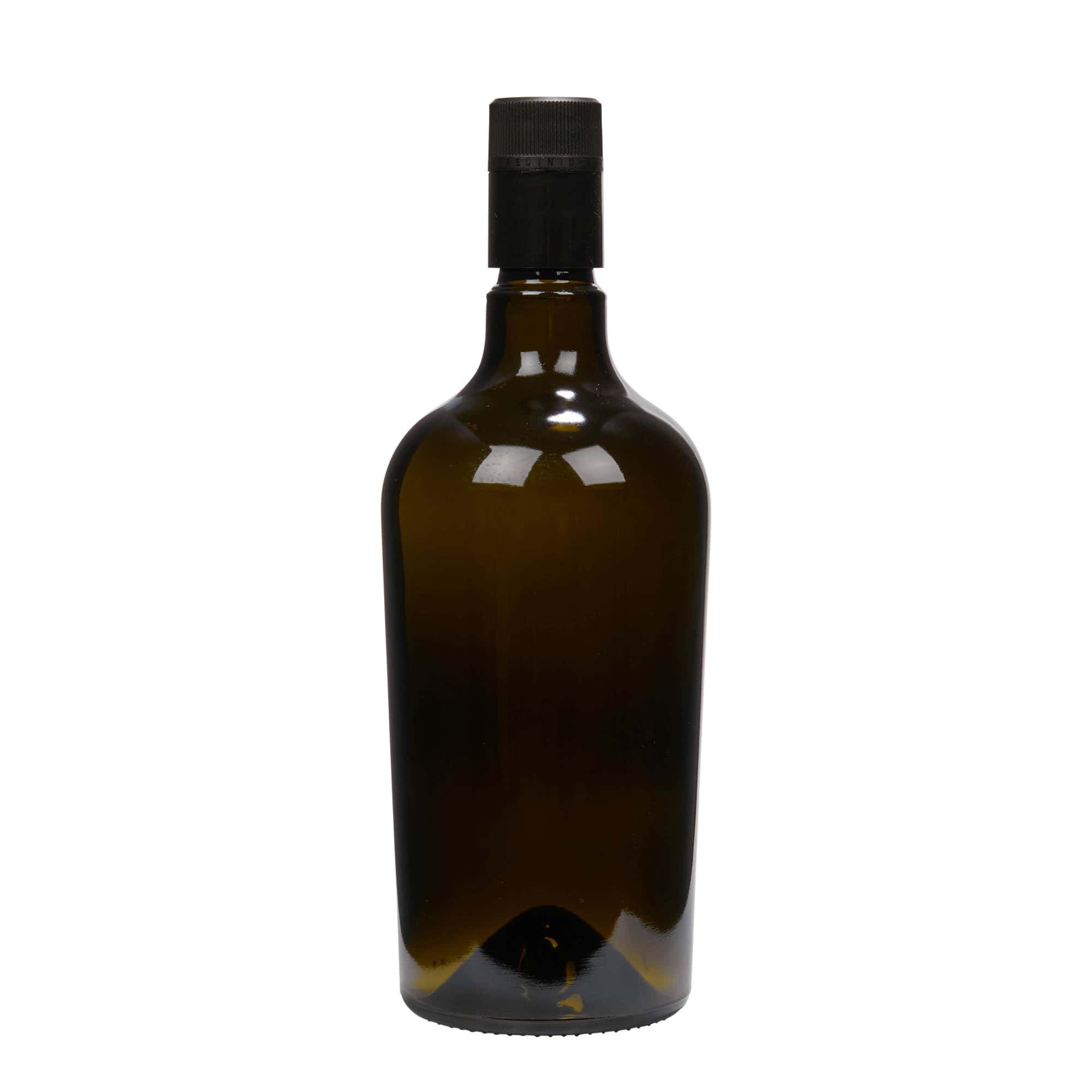 750 ml vinäger-/oljeflaska 'Oleum', glas, antikgrön, mynning: DOP