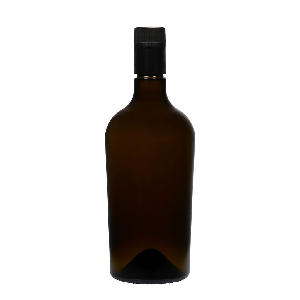 750 ml vinäger-/oljeflaska 'Oleum', glas, antikgrön, mynning: DOP