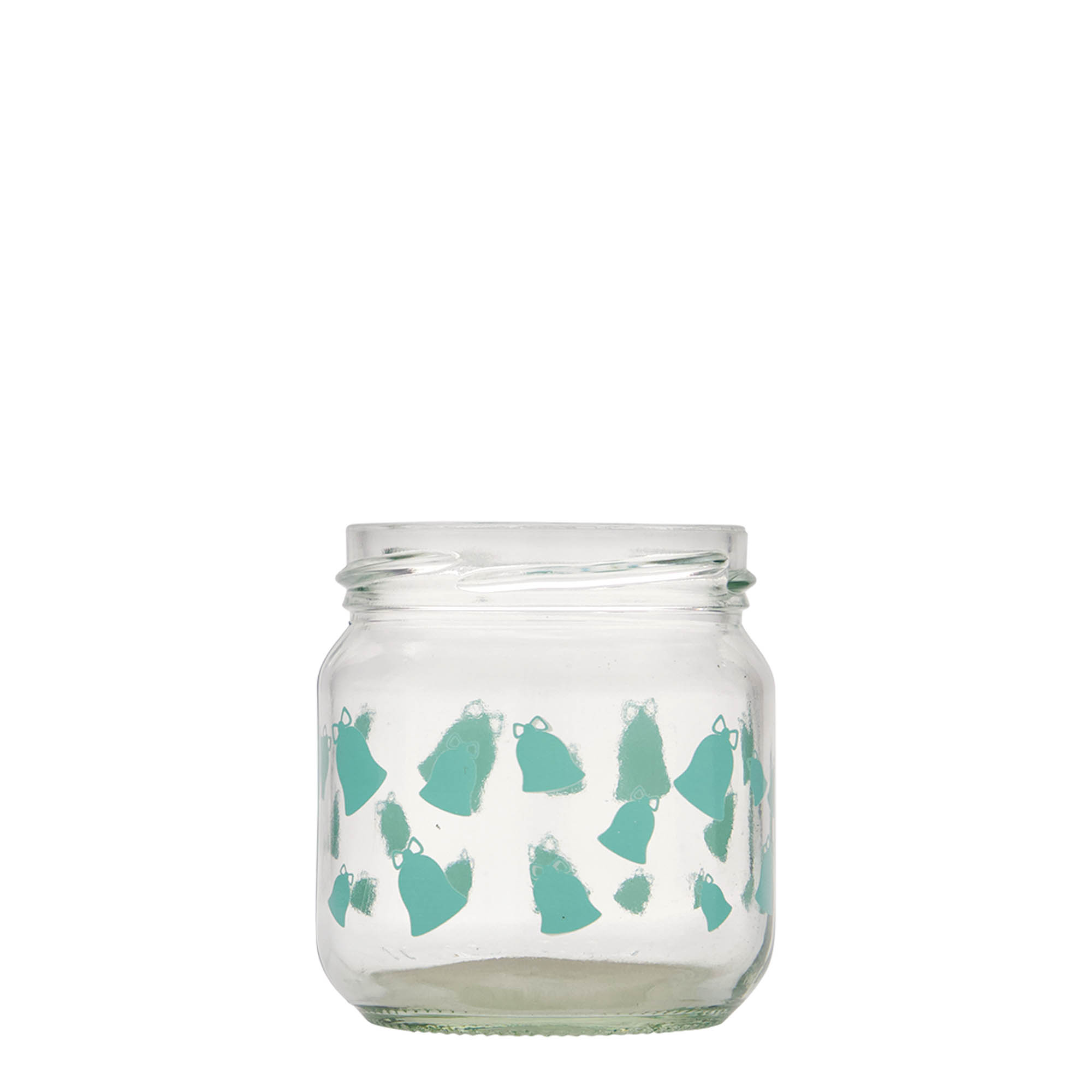 212 ml rund glas, motiv: Kling, klocka, öppning: twist-off (TO 66)