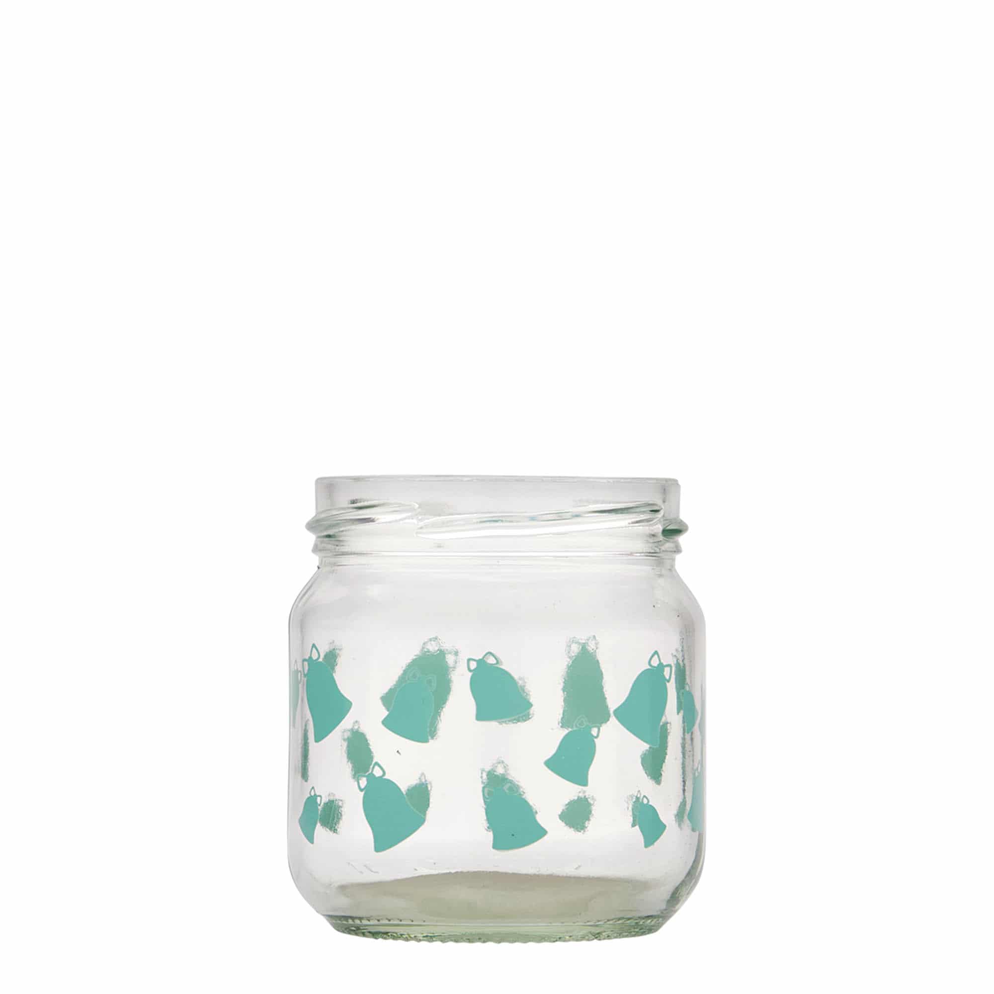 212 ml rund glas, motiv: Kling, klocka, öppning: twist-off (TO 66)